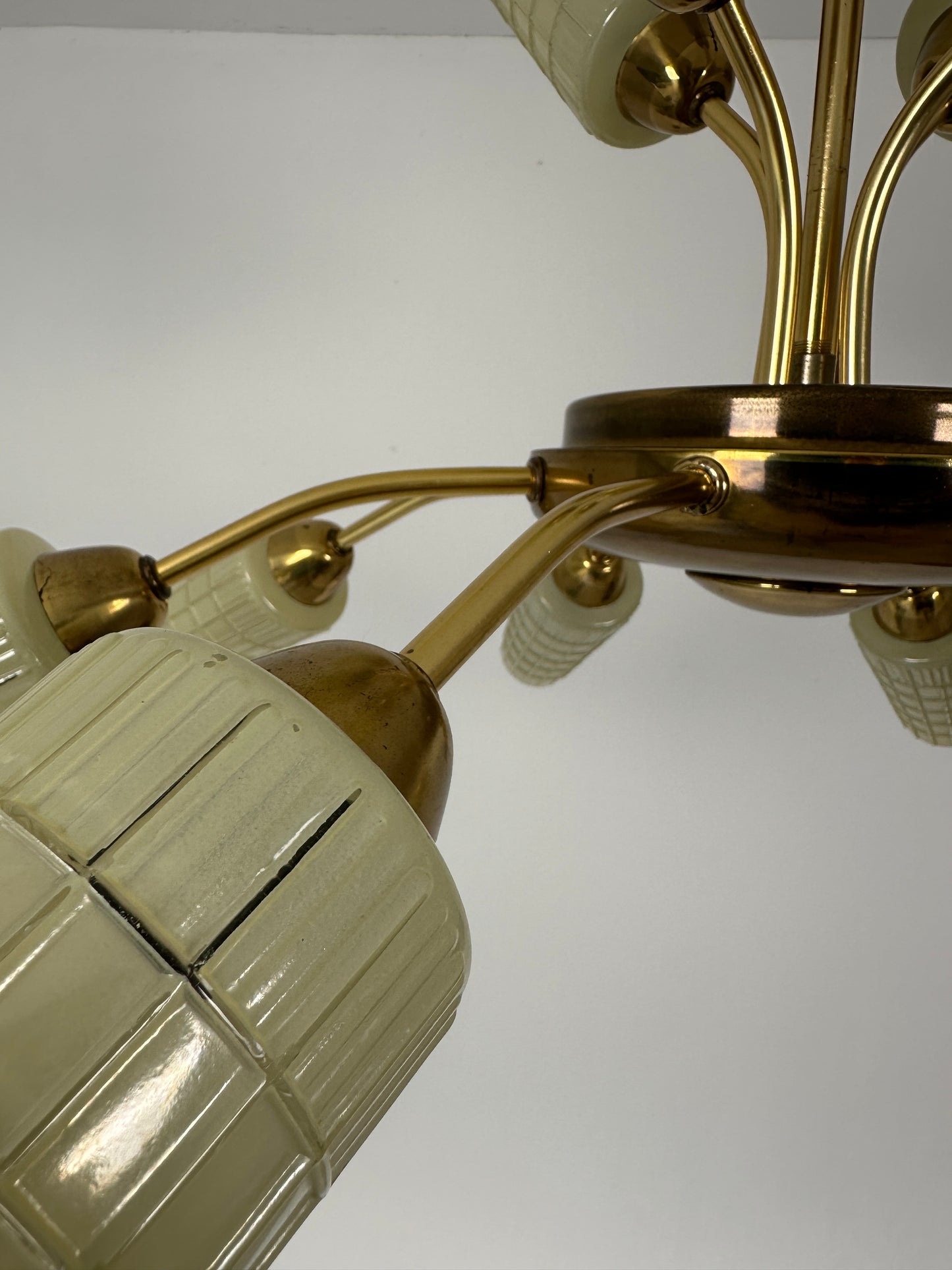 DDR Kronleuchter / Deckenleuchte / Lampe 12-flammig