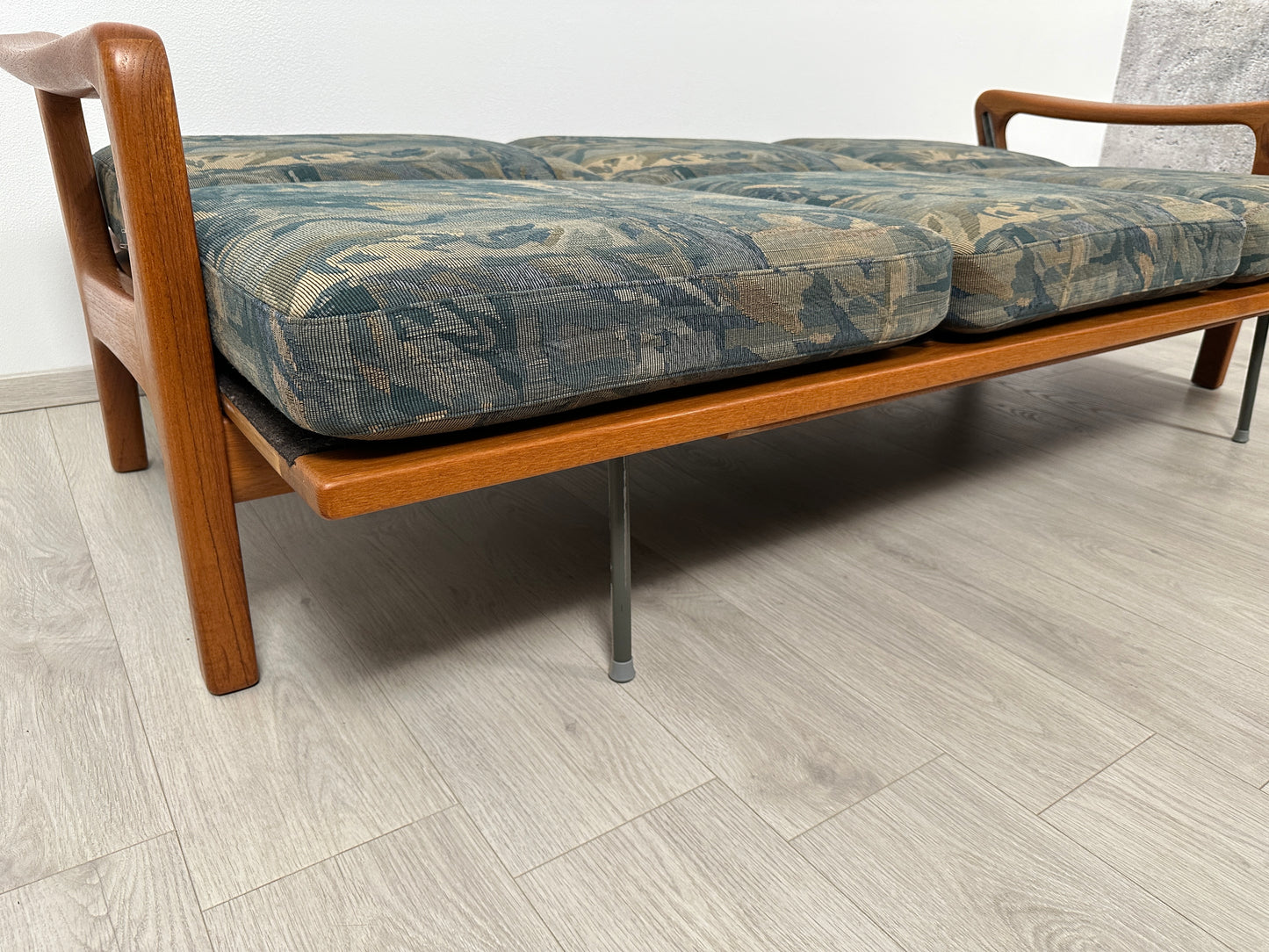 Dänisches 3-Sitzer Teak Sofa / Couch Juul Kristensen, 60er