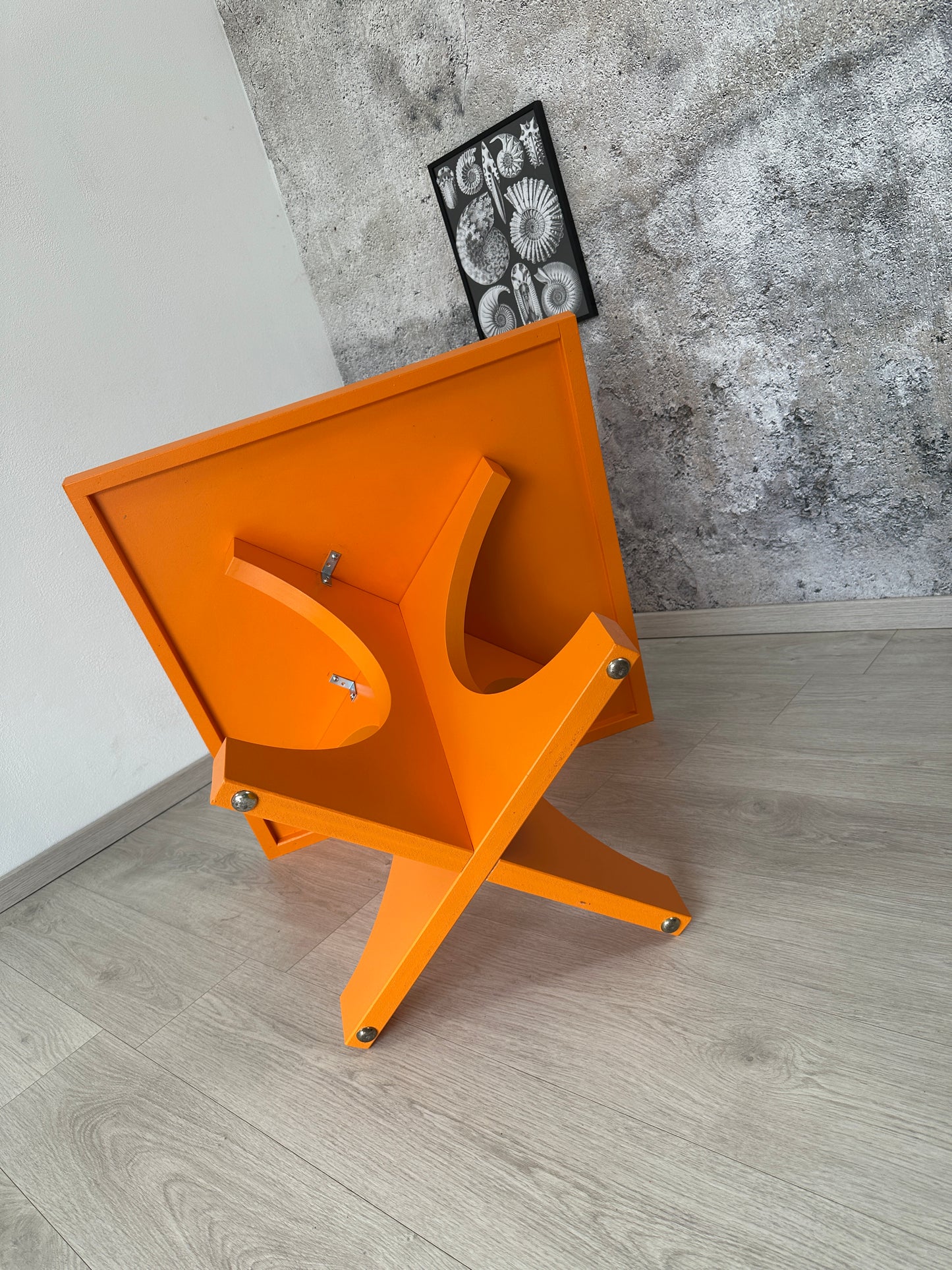 Oranger Couchtisch / Beistelltisch, 1960er 1970er