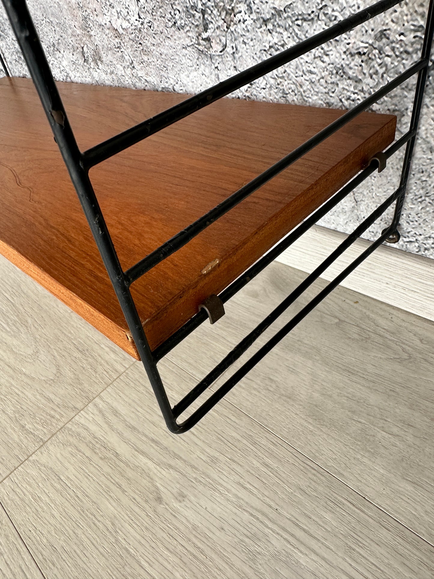 String Regal / Regalsystem / Leiterregal Teak, 60er