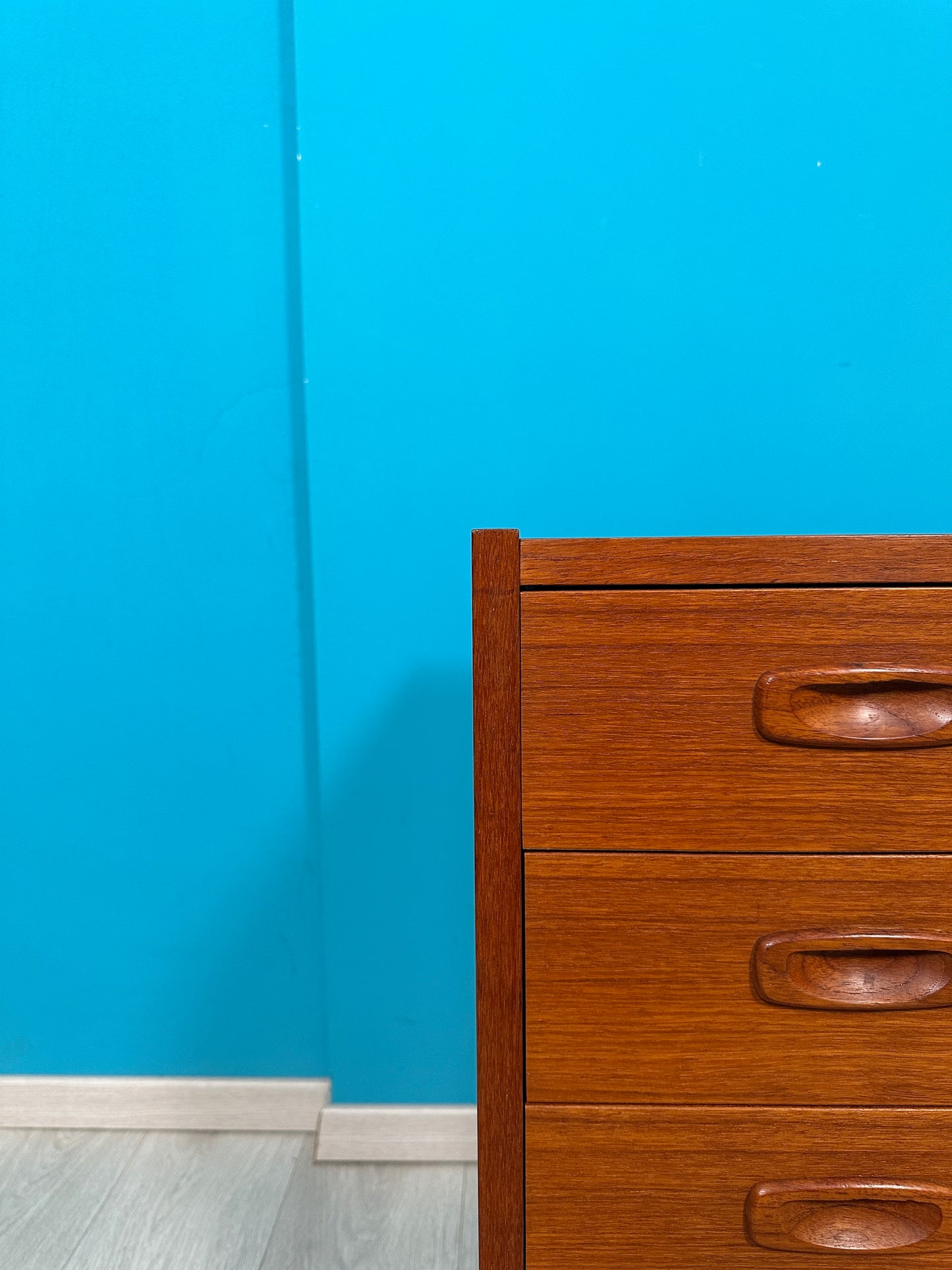 MidCentury Teak Kommode mit 4 Schubladen, 1960er