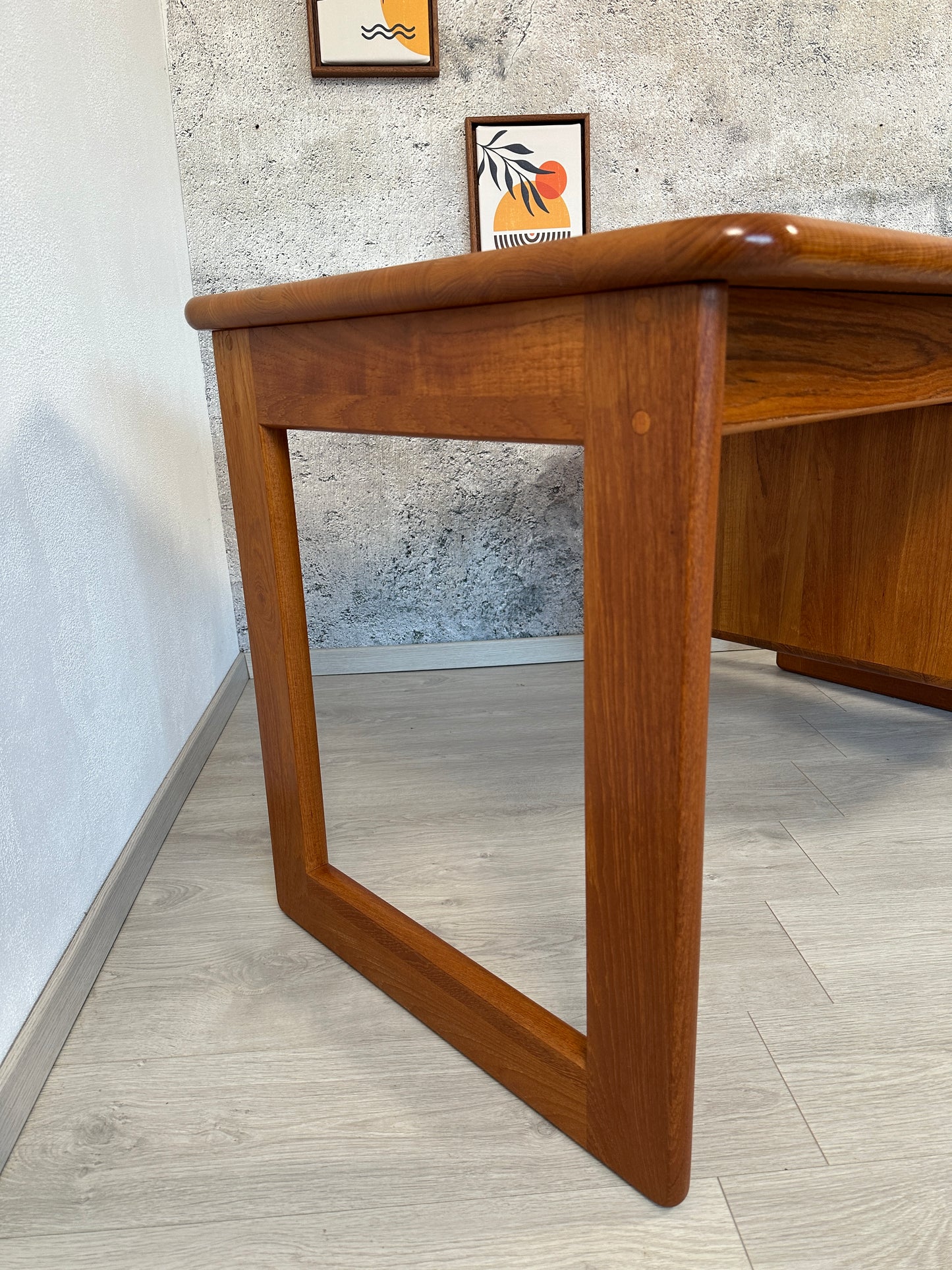 Dänischer Teak Schreibtisch / Desk by Dansk Form, 80er 90er