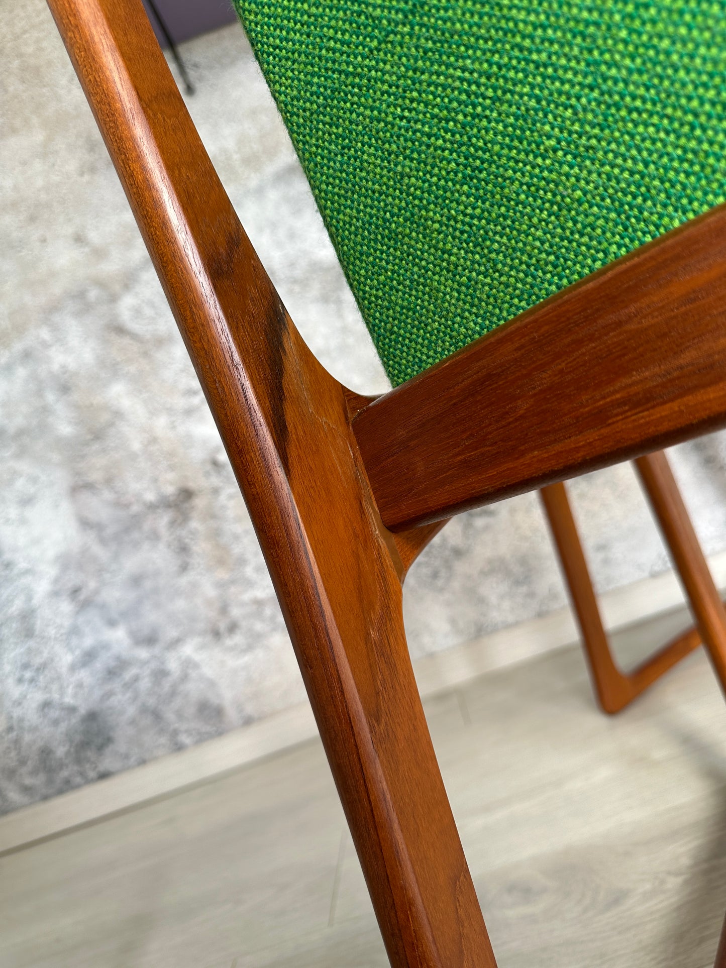 4er Set Dänische Teak Esszimmer-Stühle Vamdrup, 60er 70er