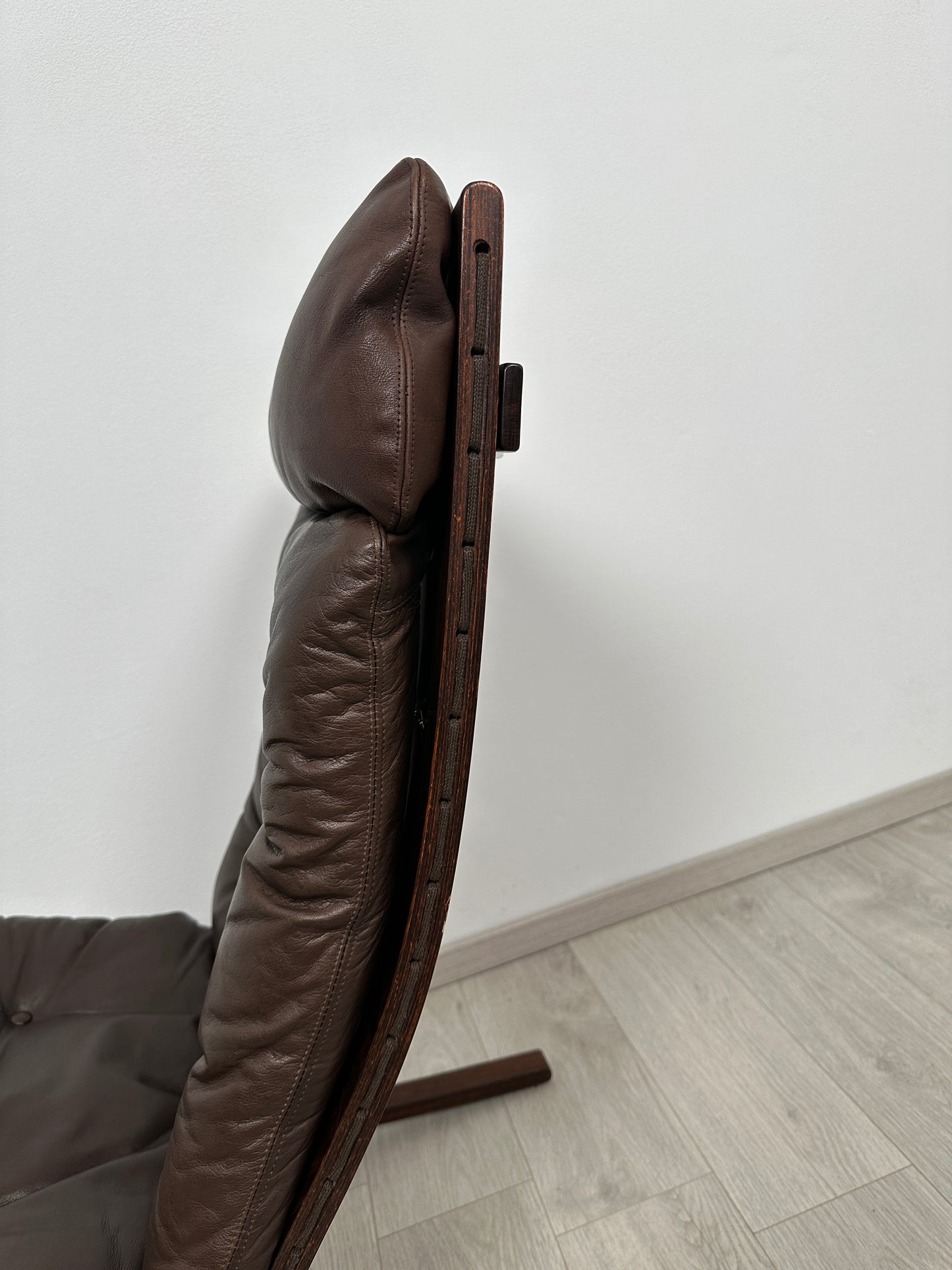 Lounge Sessel by Ingmar Relling für Westnofa mit Lederauflage, 60er 70er