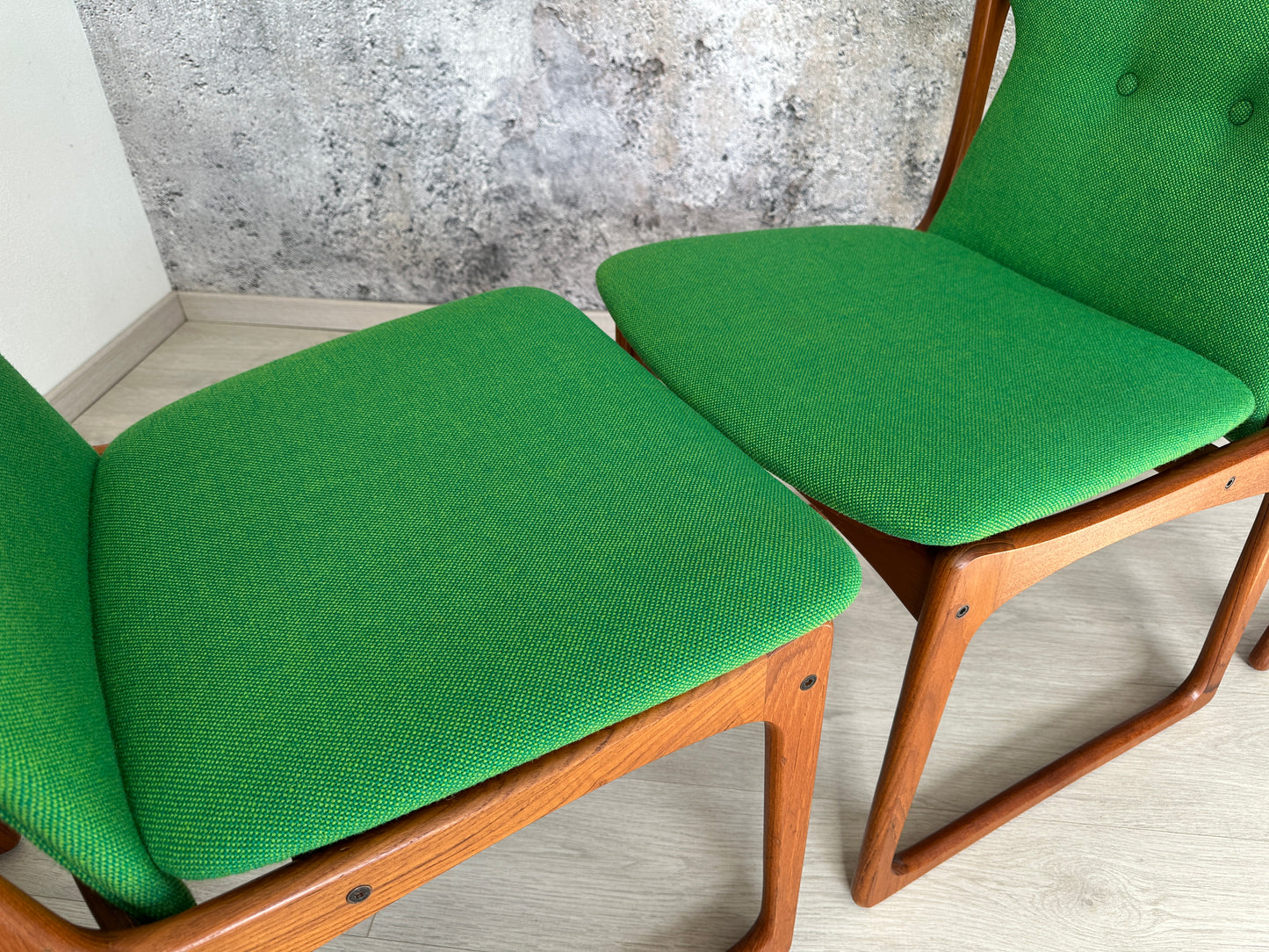 4er Set Dänische Teak Esszimmer-Stühle Vamdrup, 60er 70er