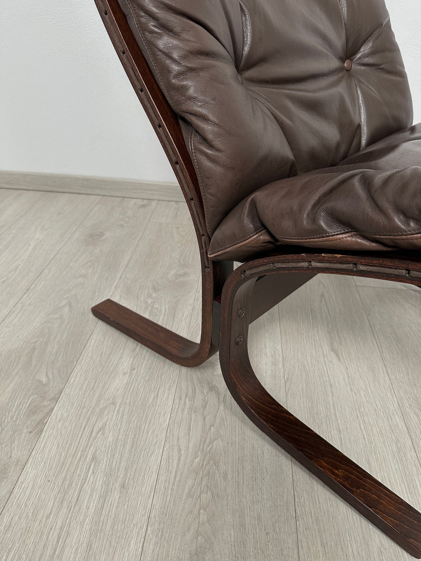 Lounge Sessel by Ingmar Relling für Westnofa mit Lederauflage, 60er 70er