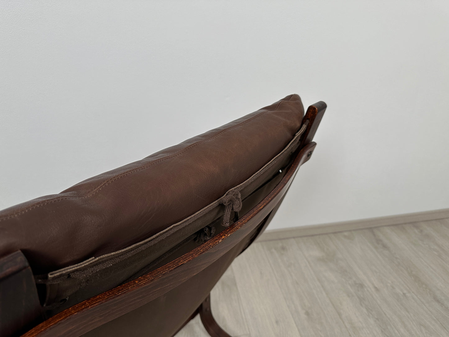 Lounge Sessel by Ingmar Relling für Westnofa mit Lederauflage, 60er 70er