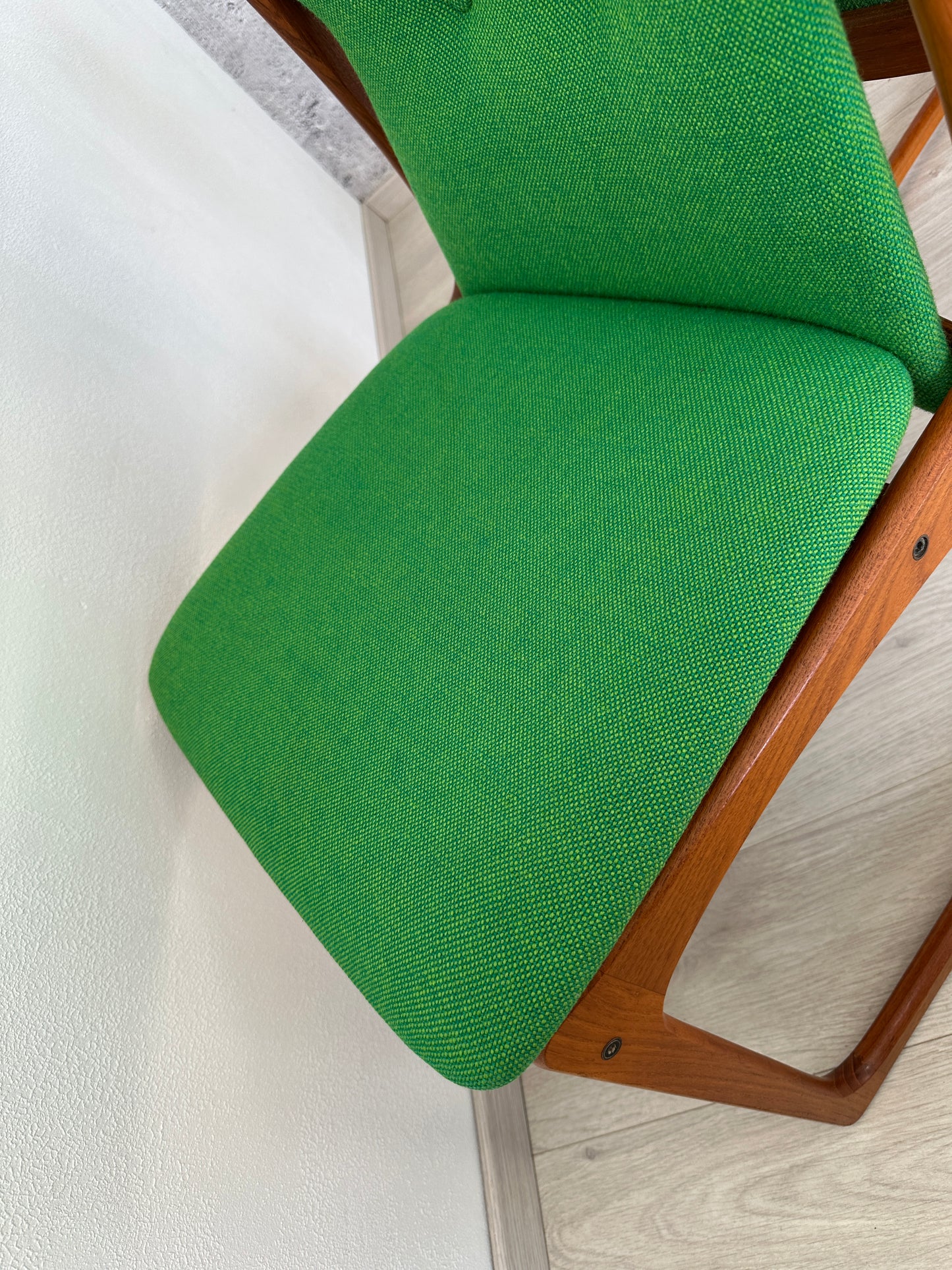 4er Set Dänische Teak Esszimmer-Stühle Vamdrup, 60er 70er