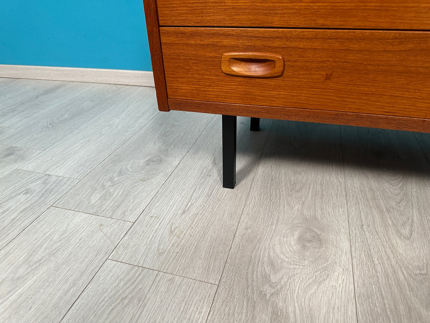 MidCentury Teak Kommode mit 4 Schubladen, 1960er