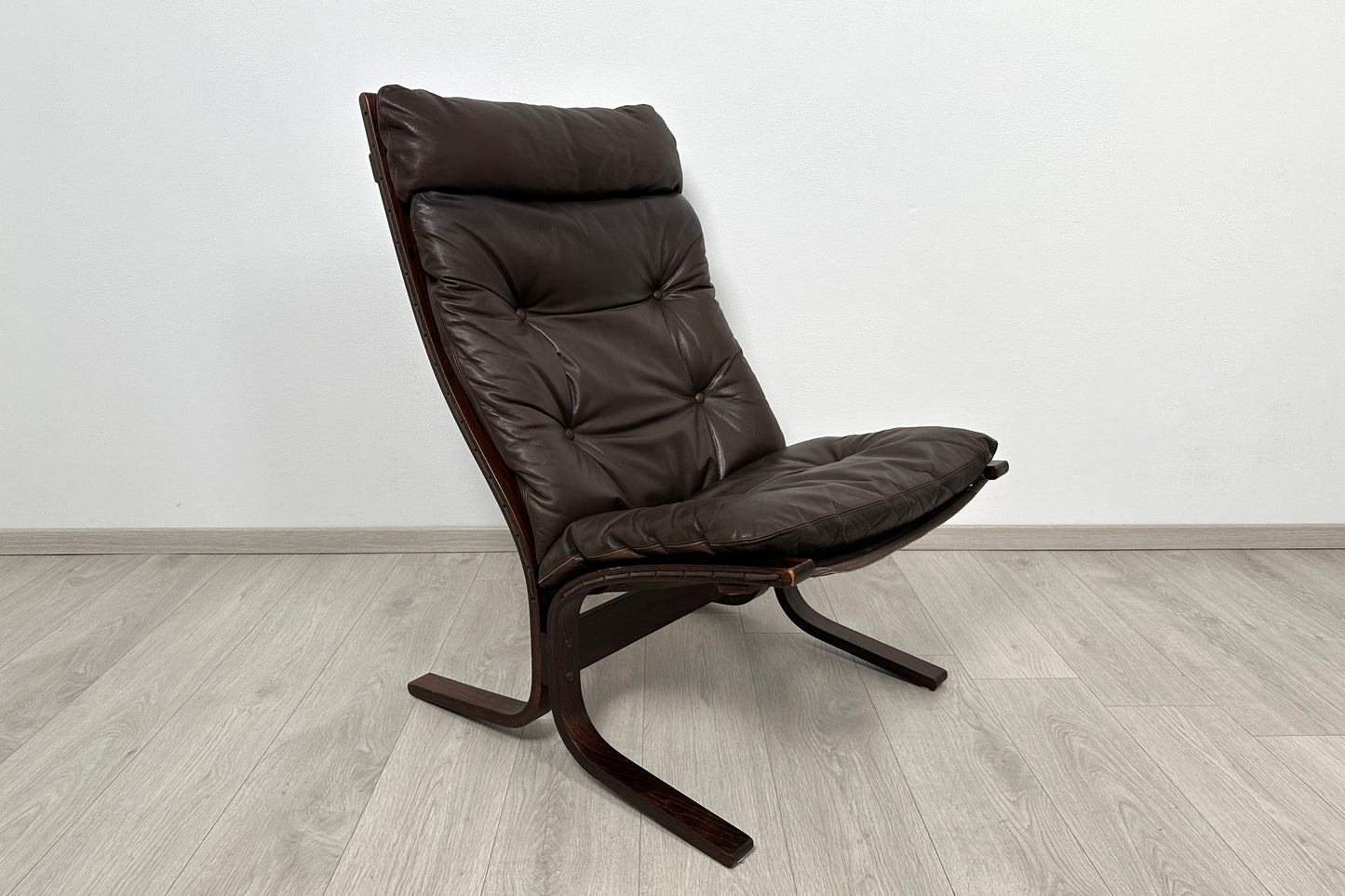 Lounge Sessel by Ingmar Relling für Westnofa mit Lederauflage, 60er 70er