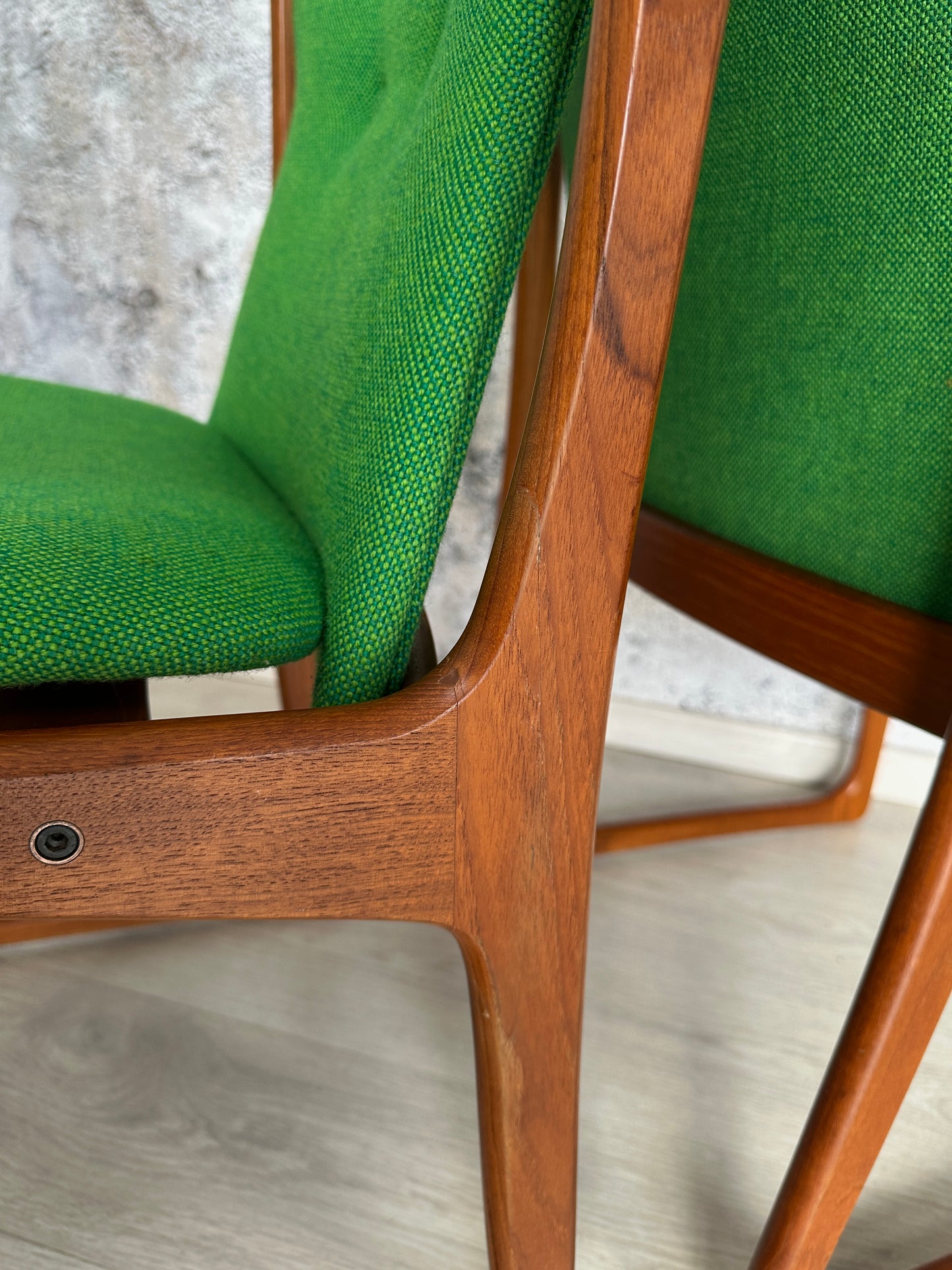 4er Set Dänische Teak Esszimmer-Stühle Vamdrup, 60er 70er