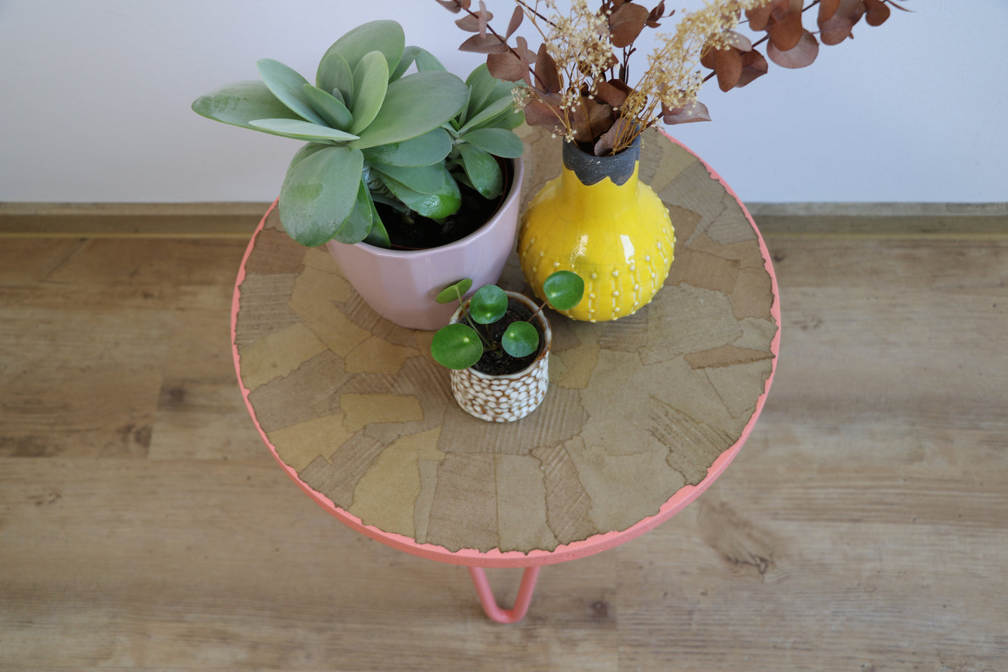 Couchtisch | Upcycling | Blumenbank I DIY mit Pappefurnier