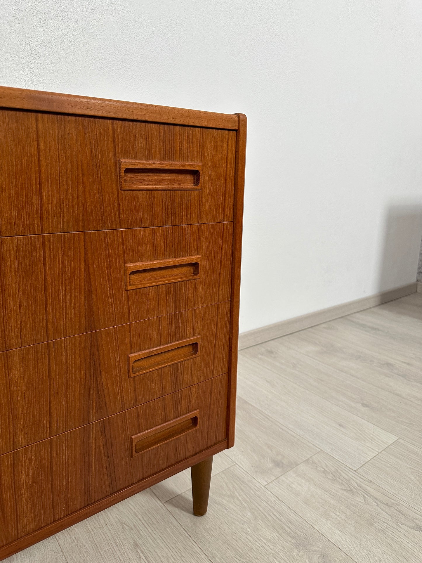Dänische Teak Kommode mit 4 Schubladen, 1960er