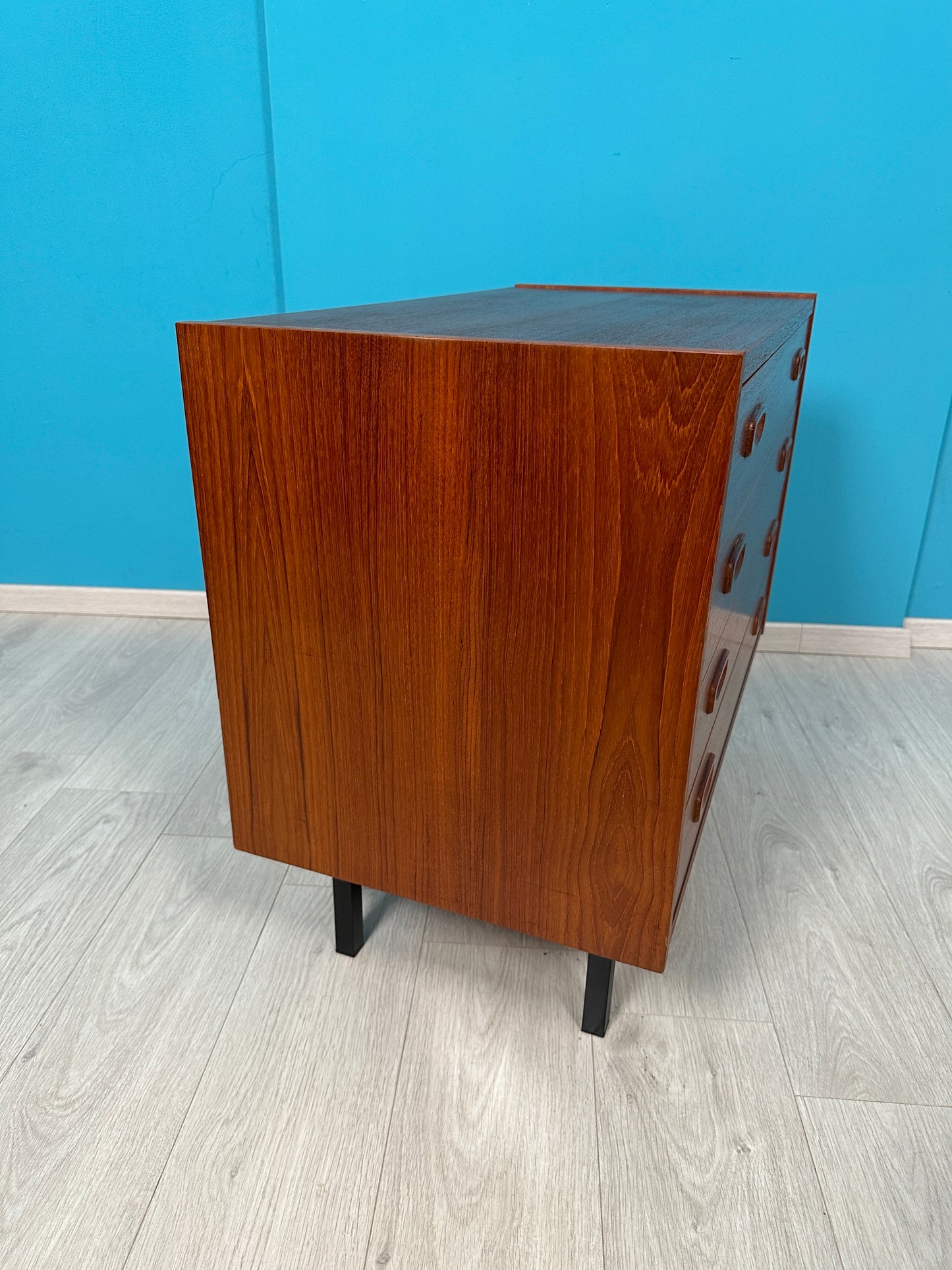 MidCentury Teak Kommode mit 4 Schubladen, 1960er