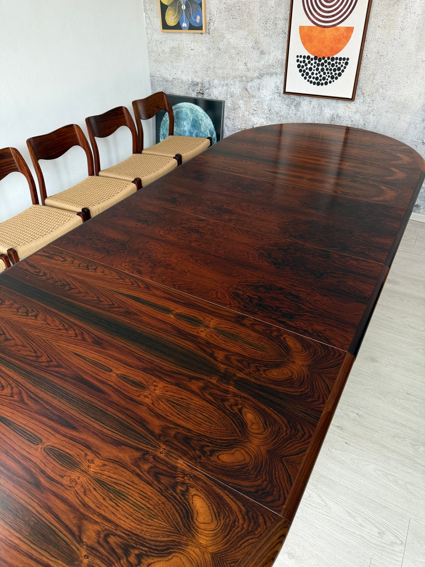 Dänischer Rio Palisander-Esstisch – bis 314 cm - Mid-Century