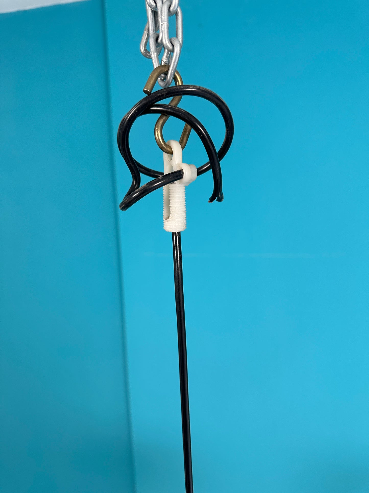 Mid-Century Hexenhut Deckenlampe weiß, 70er