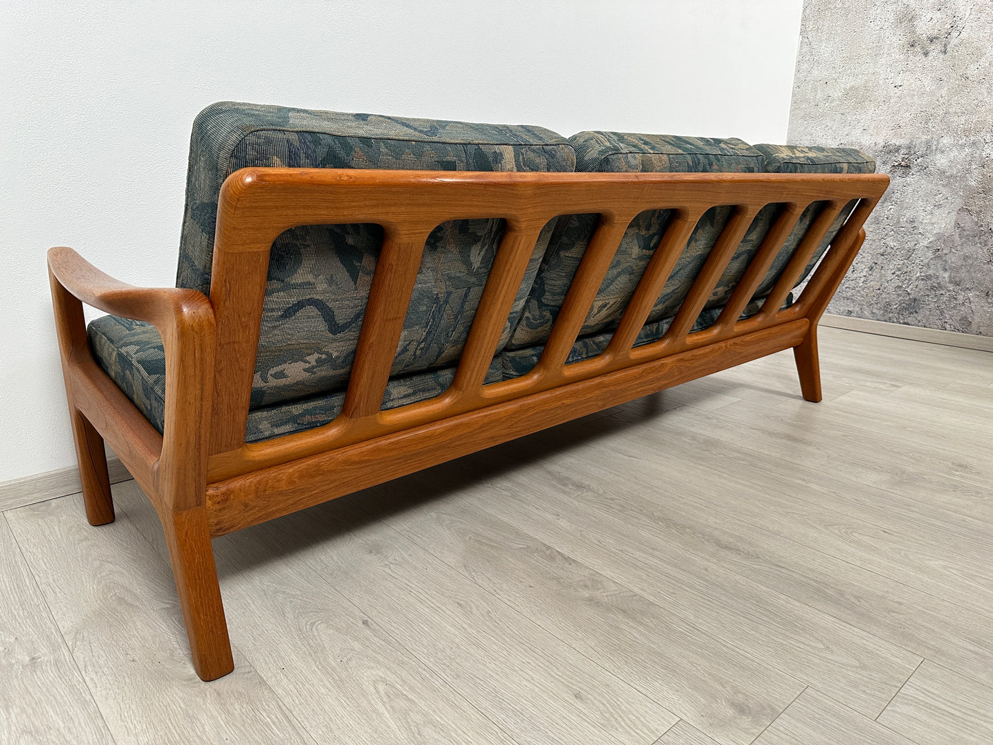 Dänisches 3-Sitzer Teak Sofa / Couch Juul Kristensen, 60er