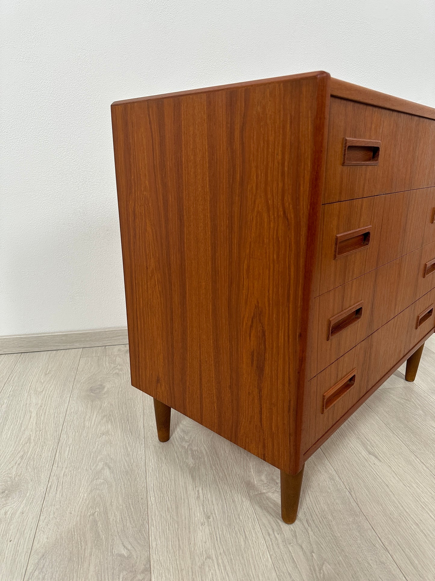 Dänische Teak Kommode mit 4 Schubladen, 1960er