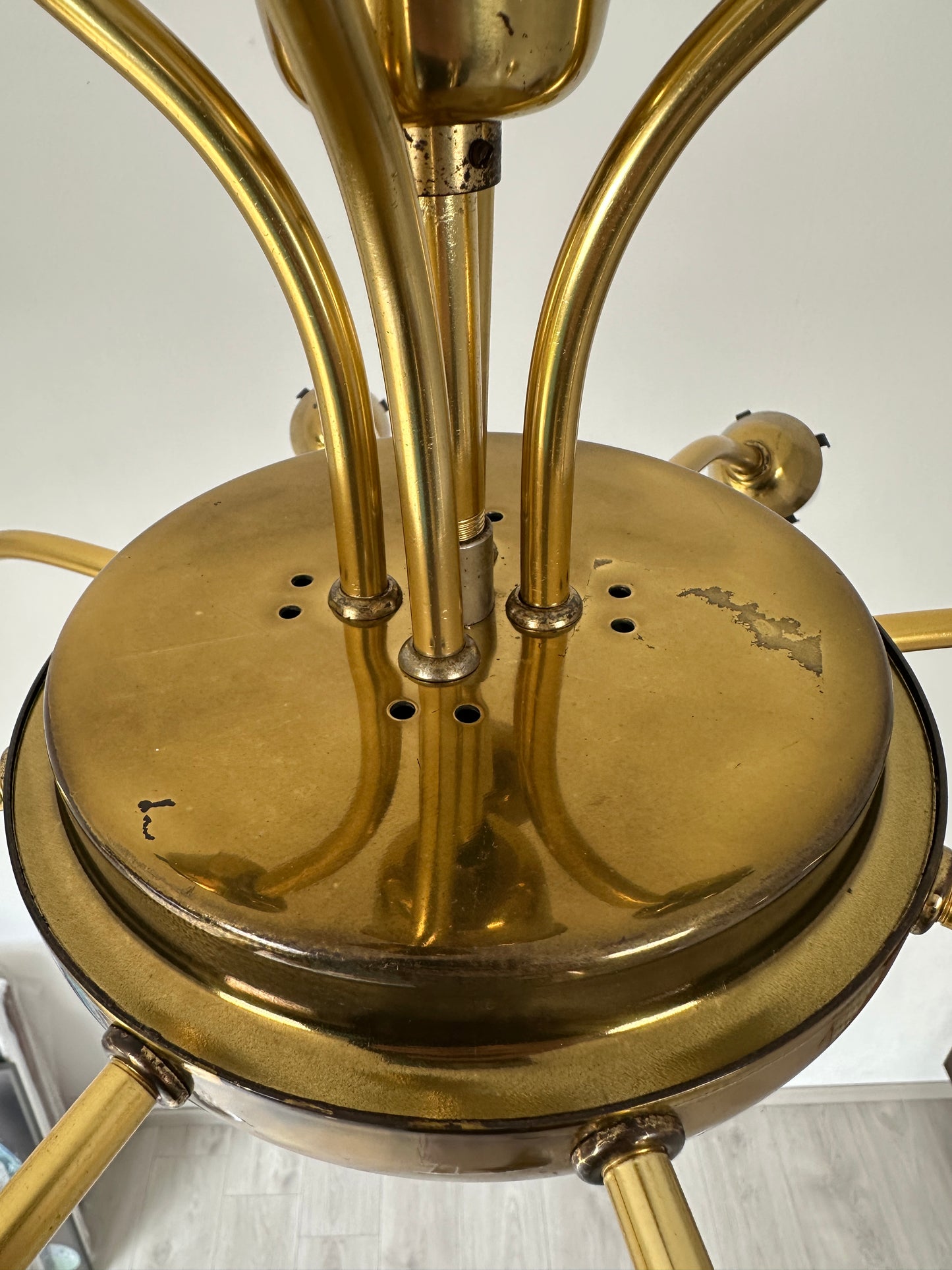 DDR Kronleuchter / Deckenleuchte / Lampe 12-flammig