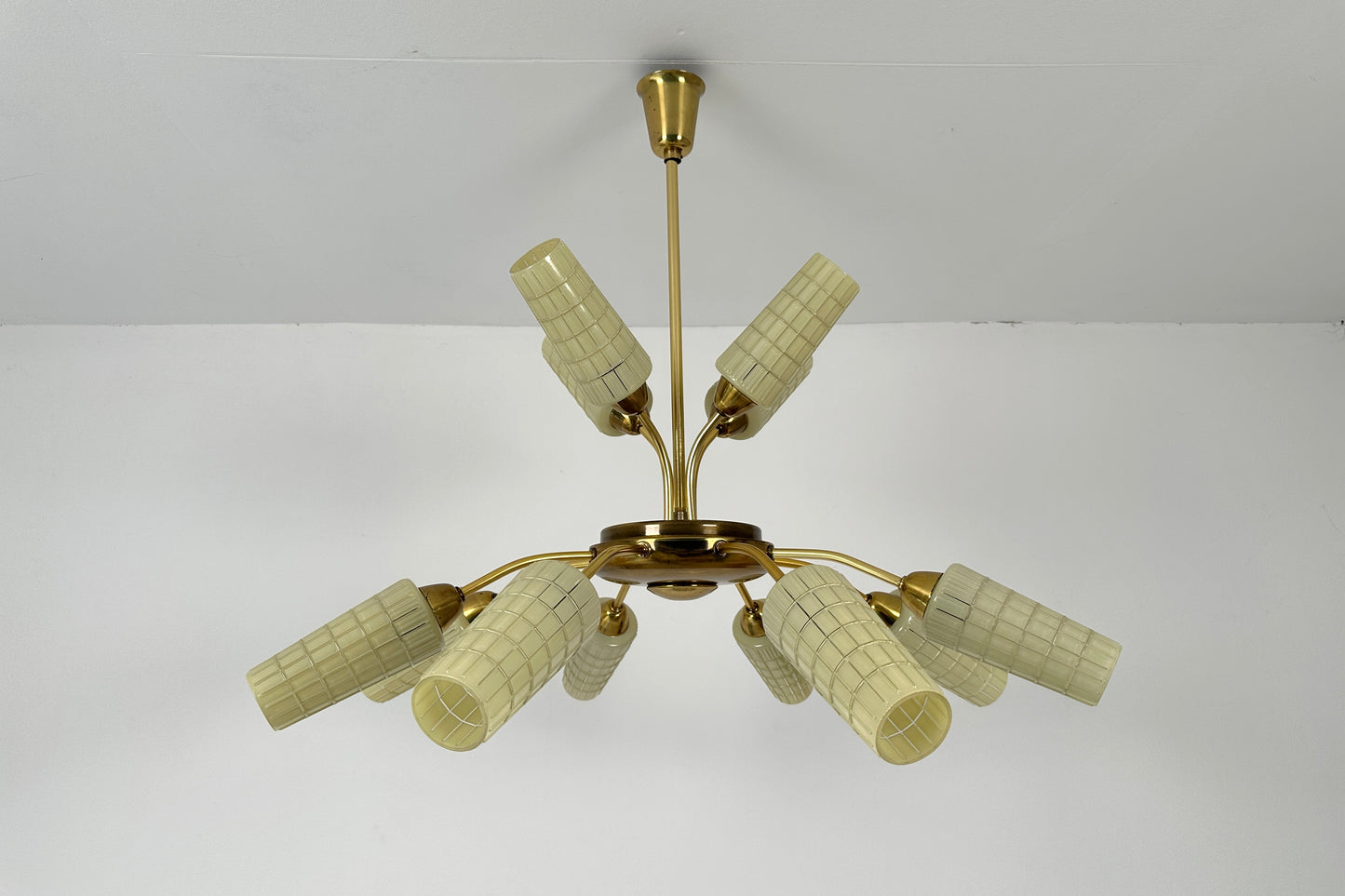 DDR Kronleuchter / Deckenleuchte / Lampe 12-flammig
