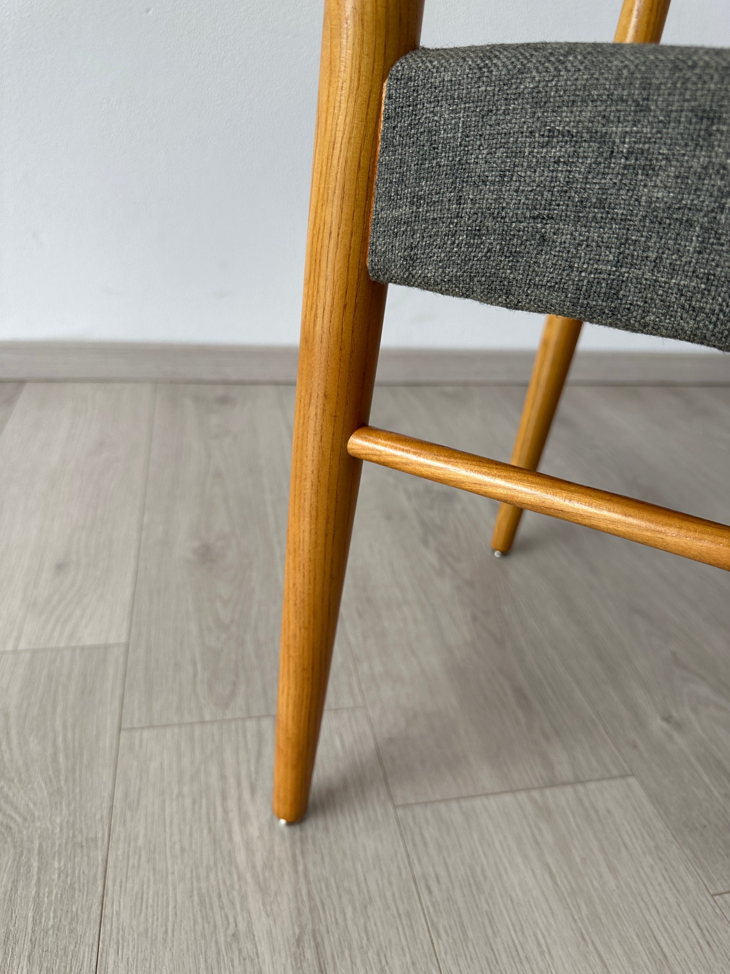 Vintage Eichenholz Schreibtisch-Stuhl / Esszimmer-Stuhl, 60er 70er