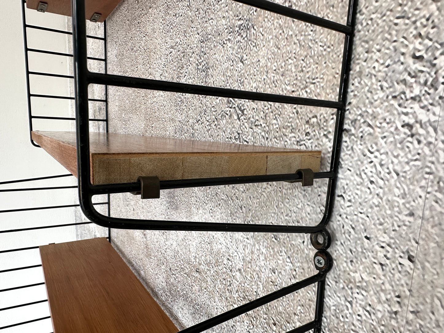 String Regal / Regalsystem / Leiterregal Teak, 60er