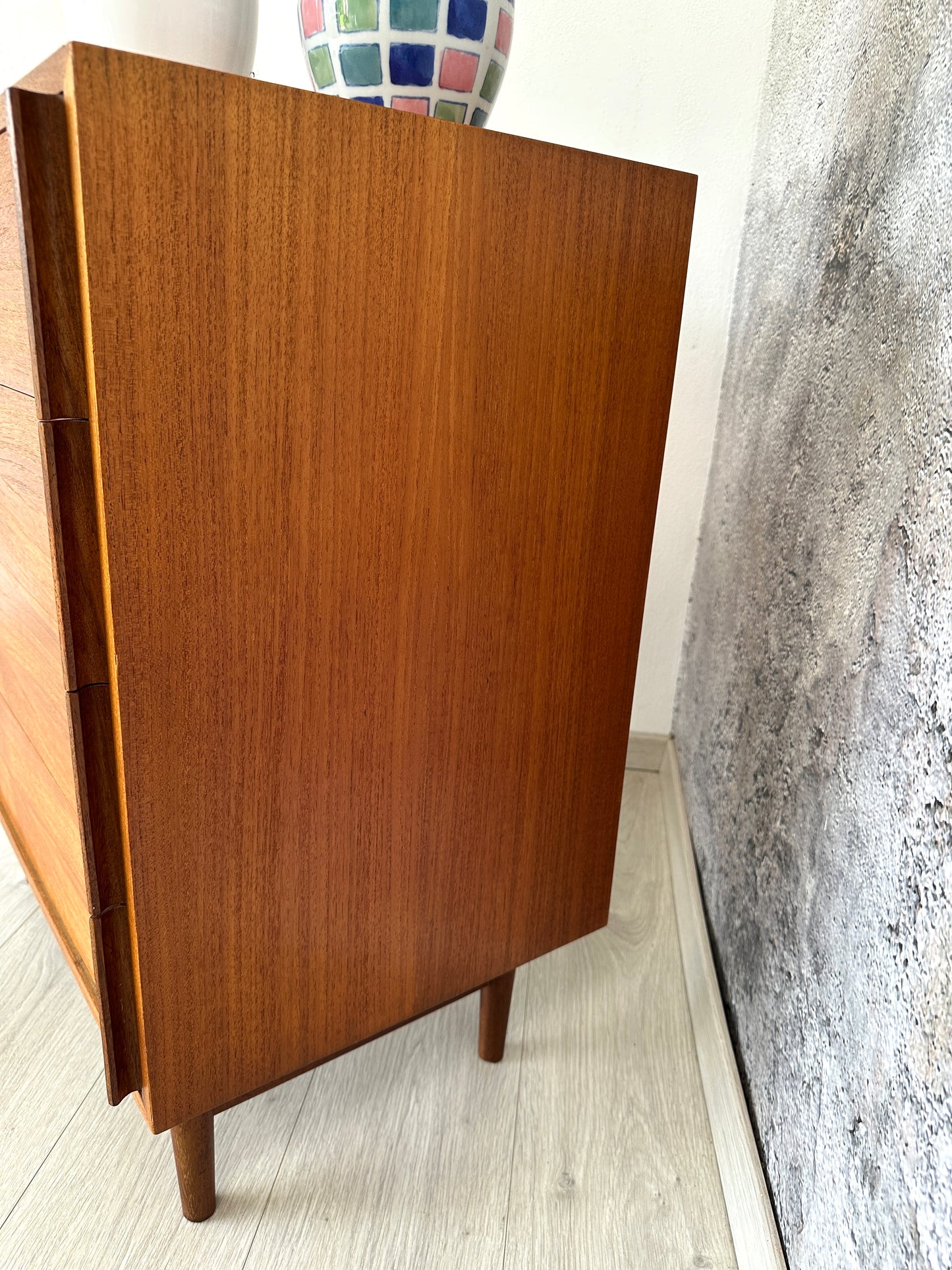Teak Kommode / Dresser mit 4 Schubladen, 1960er 1970er