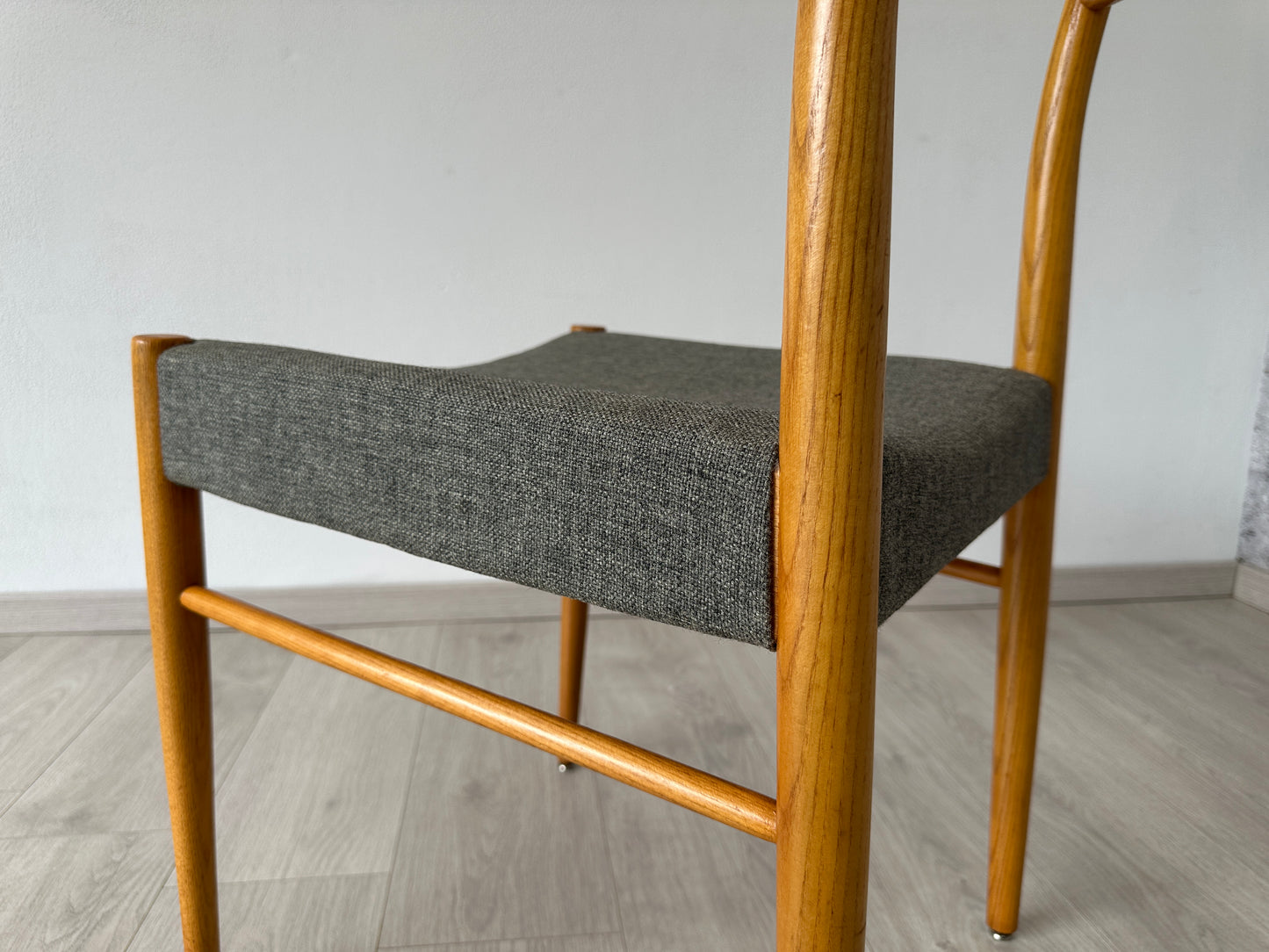 Vintage Eichenholz Schreibtisch-Stuhl / Esszimmer-Stuhl, 60er 70er