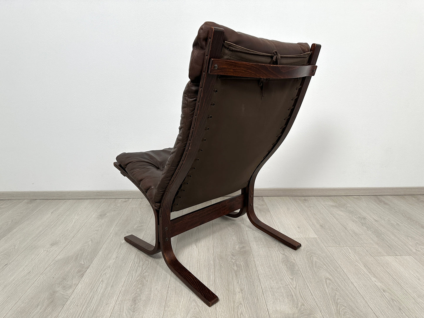 Lounge Sessel by Ingmar Relling für Westnofa mit Lederauflage, 60er 70er