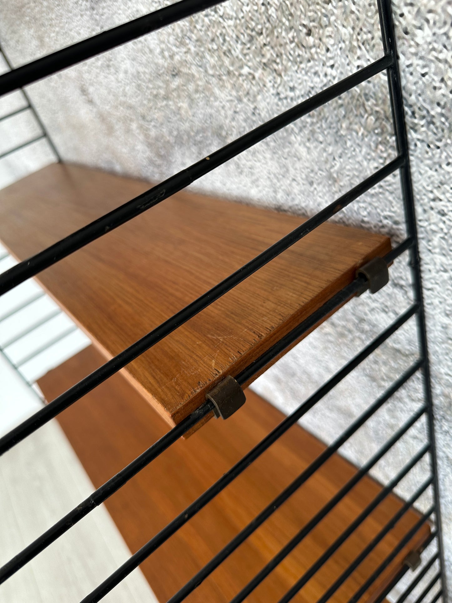 String Regal / Regalsystem / Leiterregal Teak, 60er