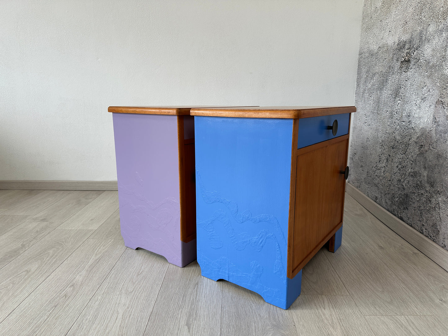 2er Set DDR Nachttische / Nachttischschränke / Kommoden DIY, 60er 70er