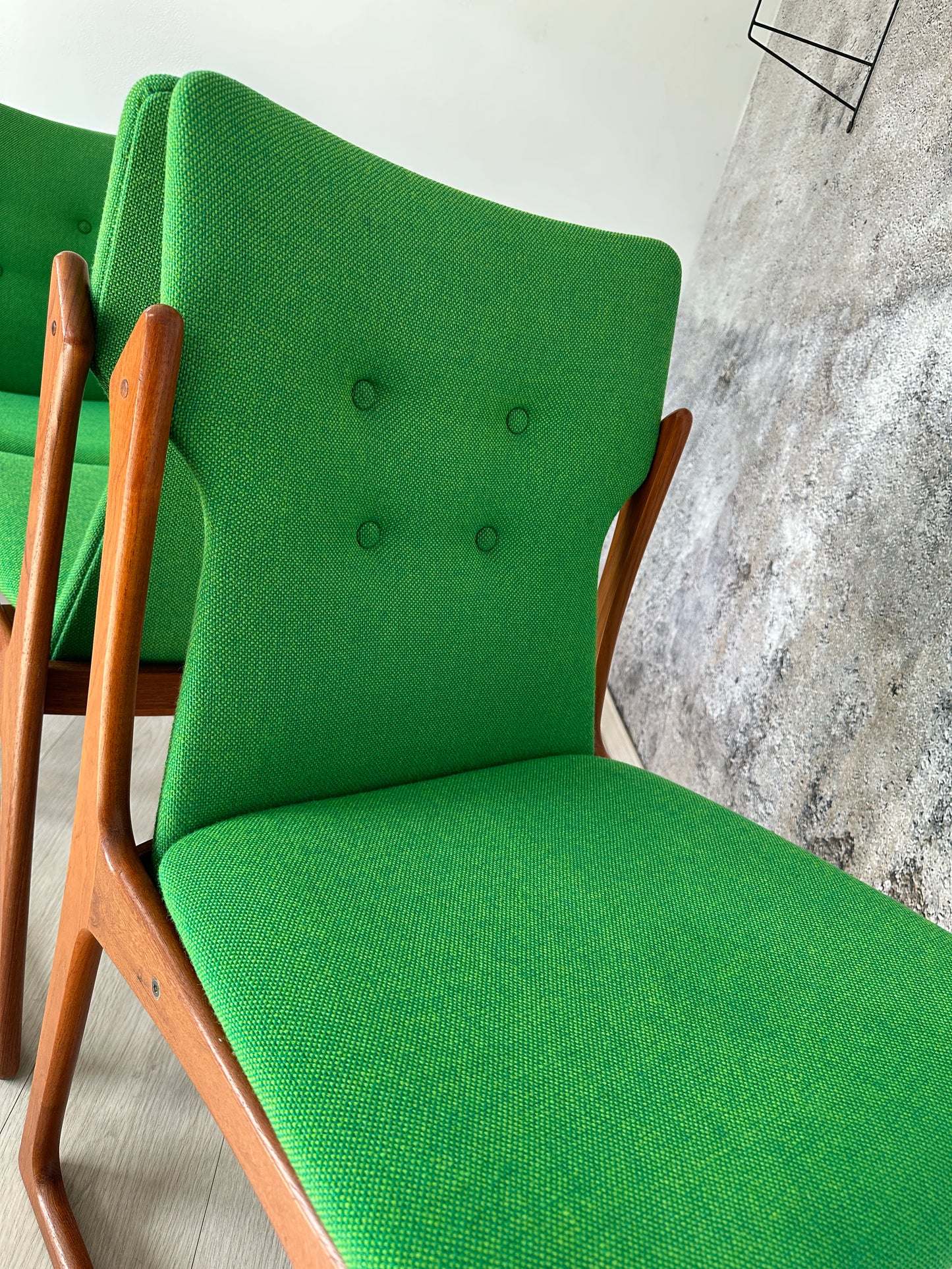 4er Set Dänische Teak Esszimmer-Stühle Vamdrup, 60er 70er