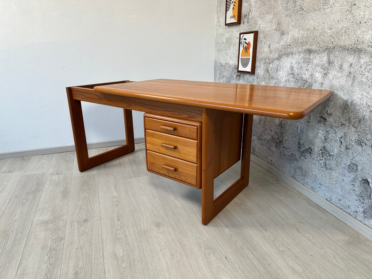 Dänischer Teak Schreibtisch / Desk by Dansk Form, 80er 90er