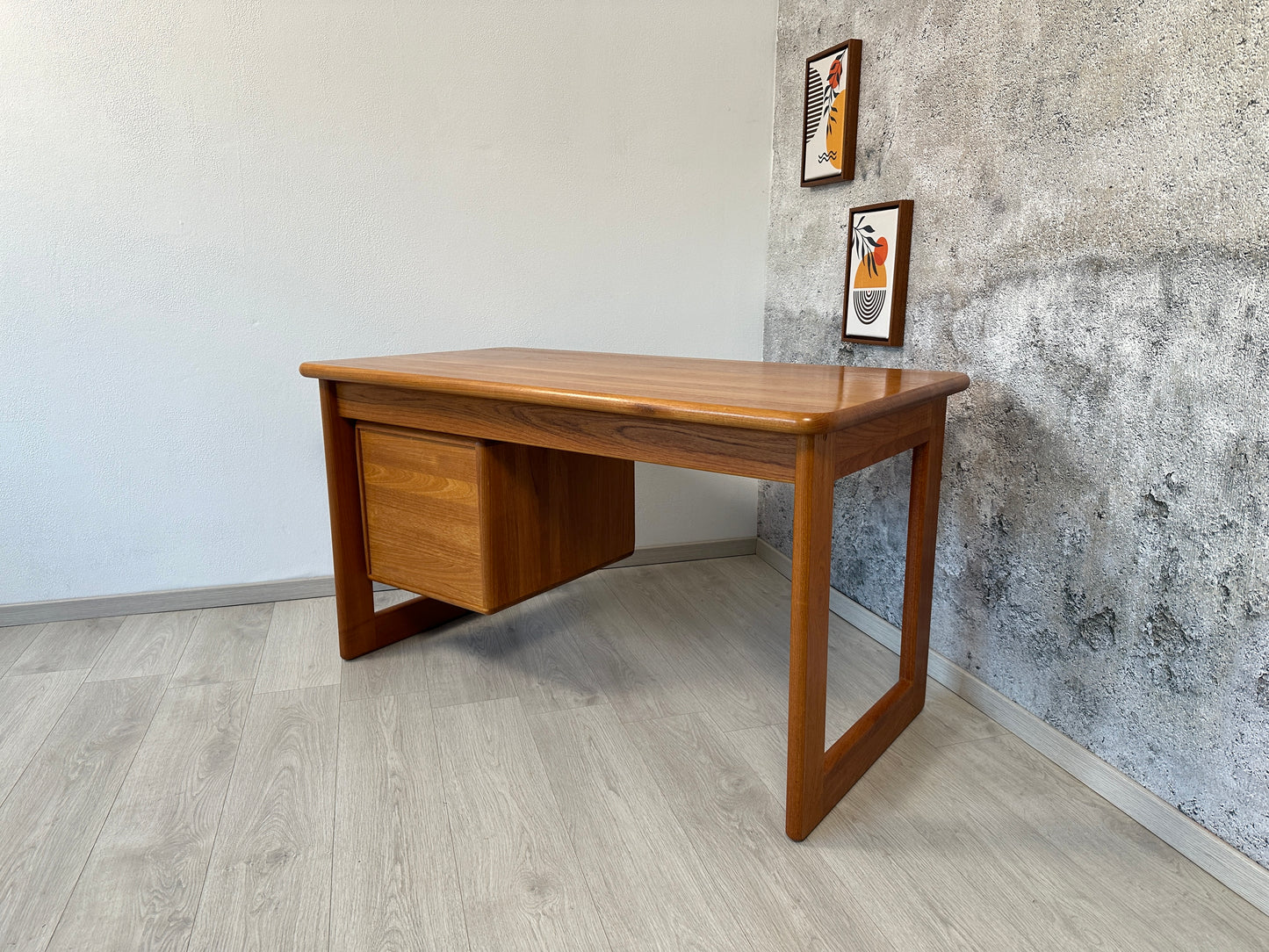 Dänischer Teak Schreibtisch / Desk by Dansk Form, 80er 90er