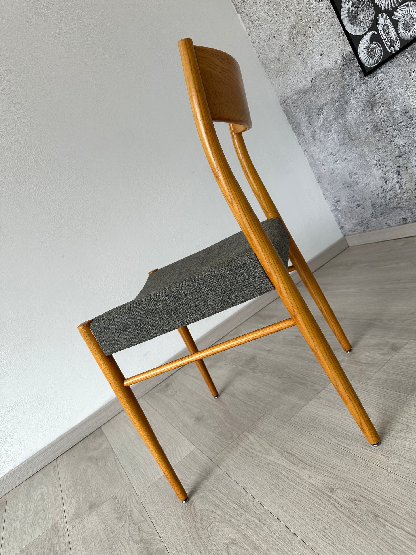 Vintage Eichenholz Schreibtisch-Stuhl / Esszimmer-Stuhl, 60er 70er
