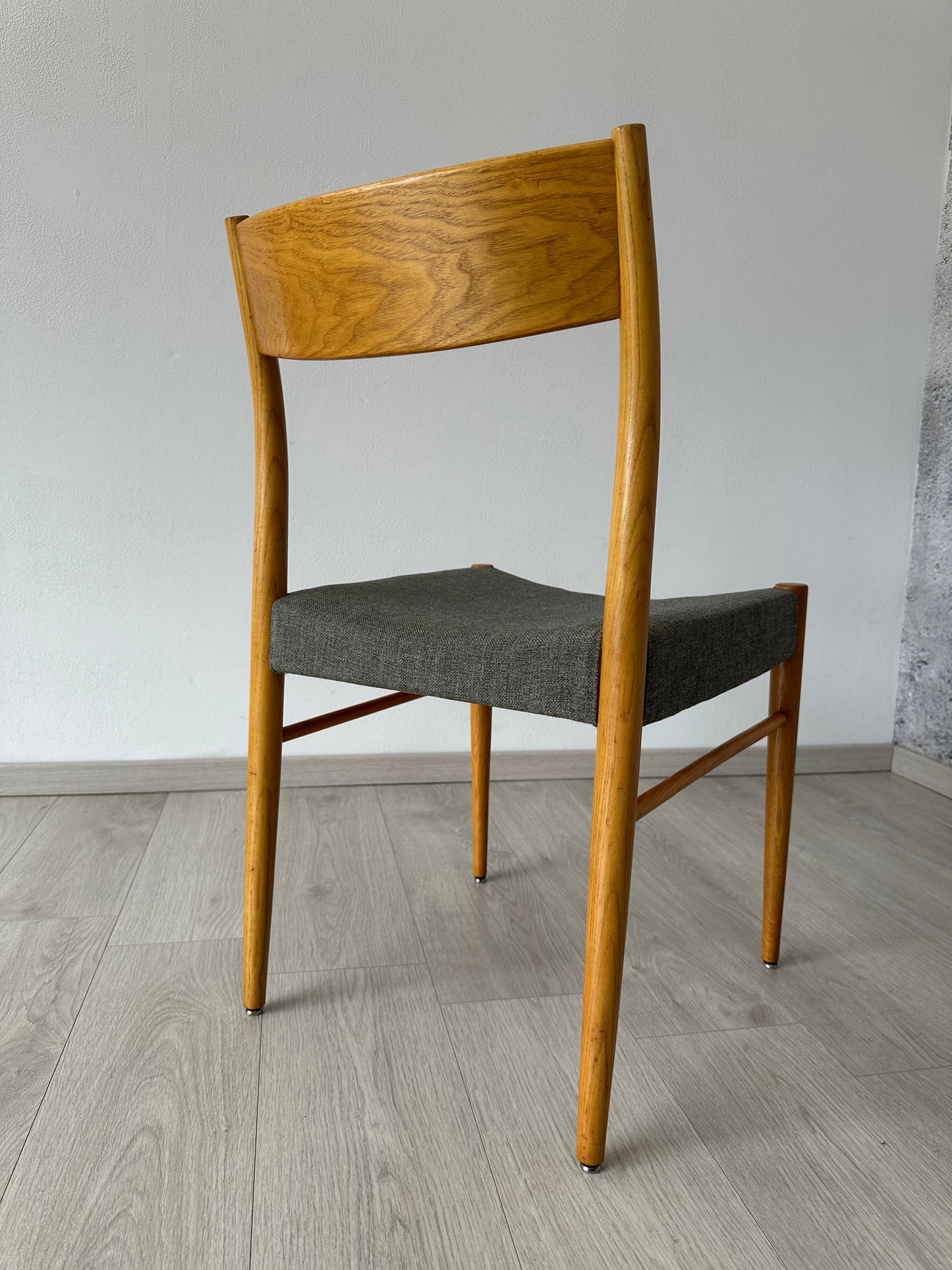 Vintage Eichenholz Schreibtisch-Stuhl / Esszimmer-Stuhl, 60er 70er