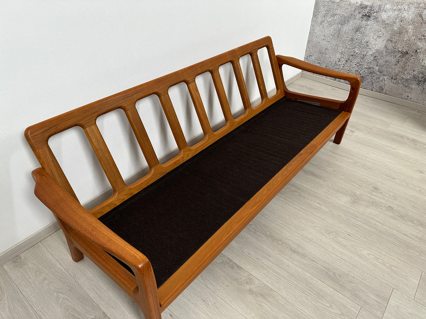 Dänisches 3-Sitzer Teak Sofa / Couch Juul Kristensen, 60er