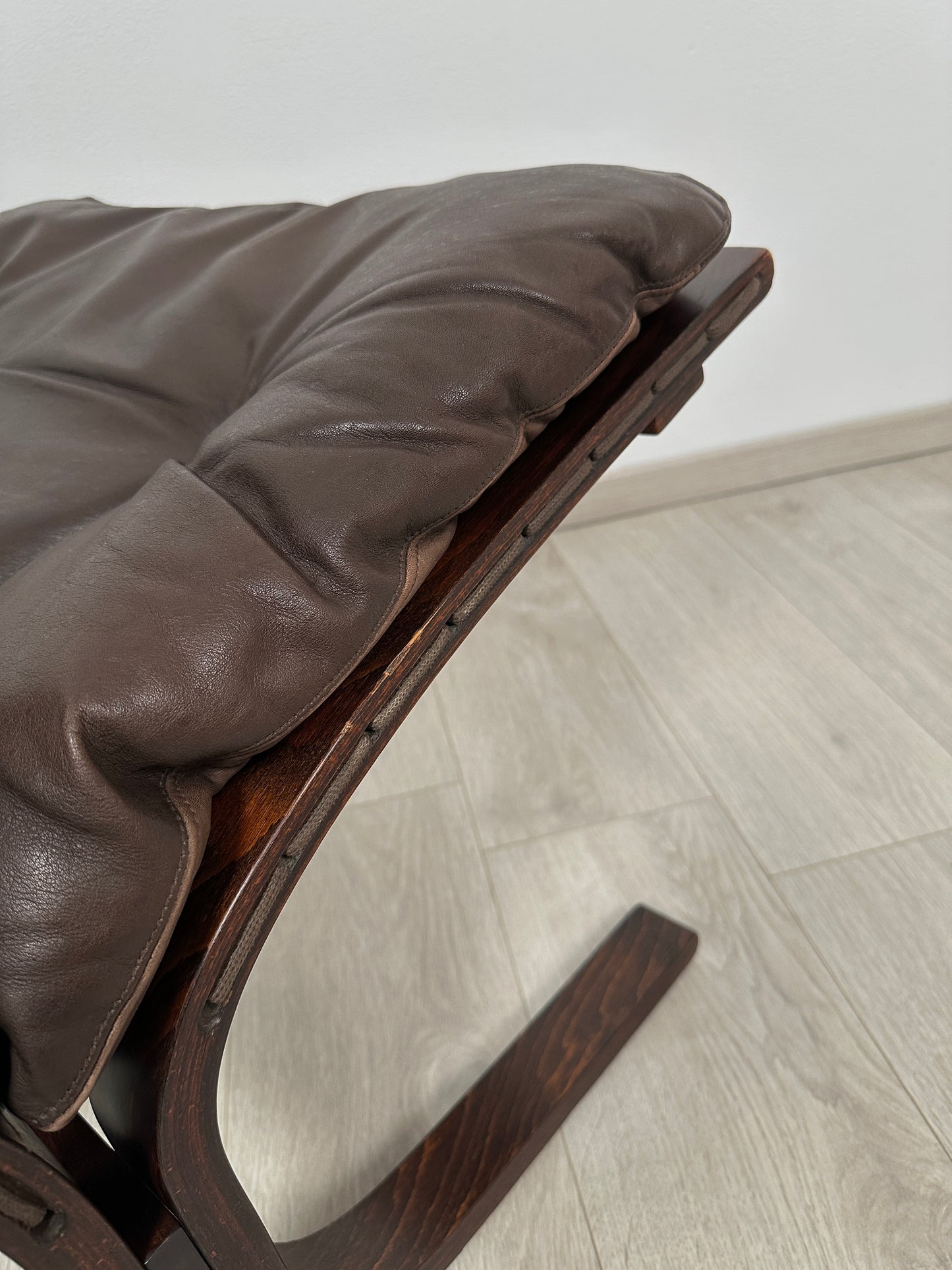 Lounge Sessel by Ingmar Relling für Westnofa mit Lederauflage, 60er 70er