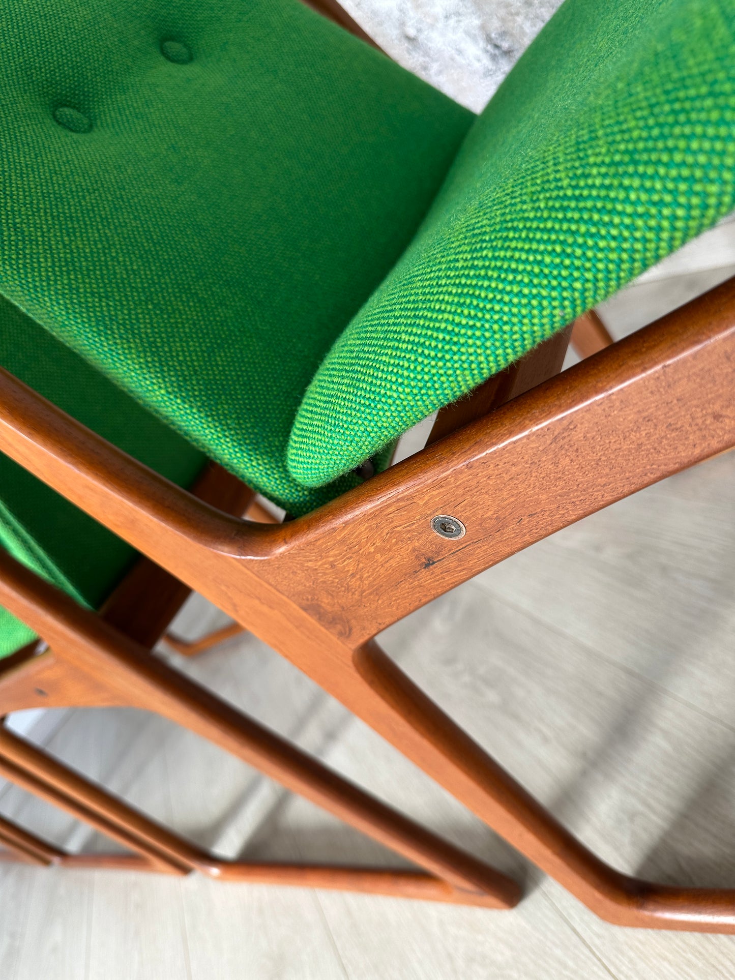 4er Set Dänische Teak Esszimmer-Stühle Vamdrup, 60er 70er