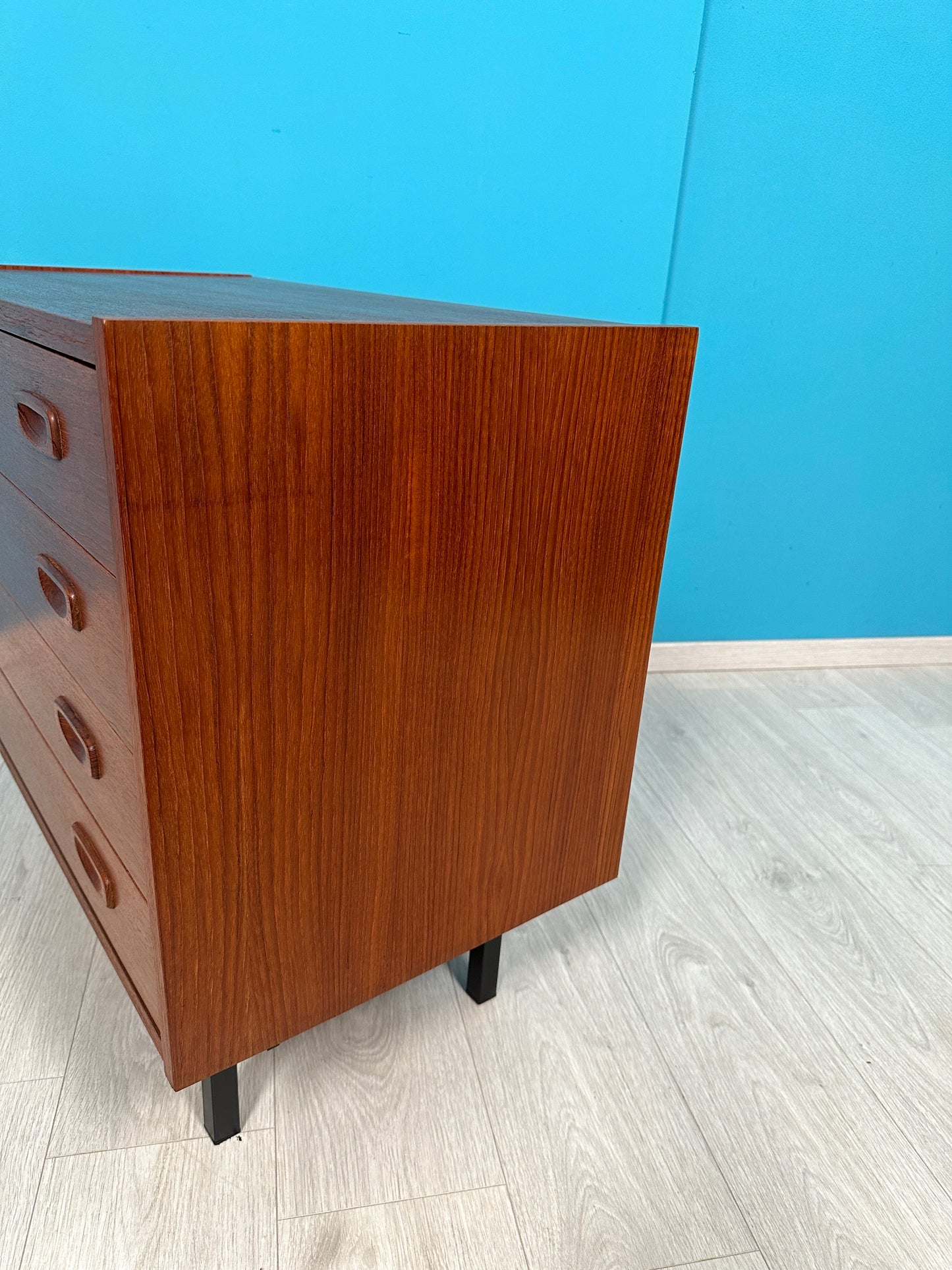 MidCentury Teak Kommode mit 4 Schubladen, 1960er