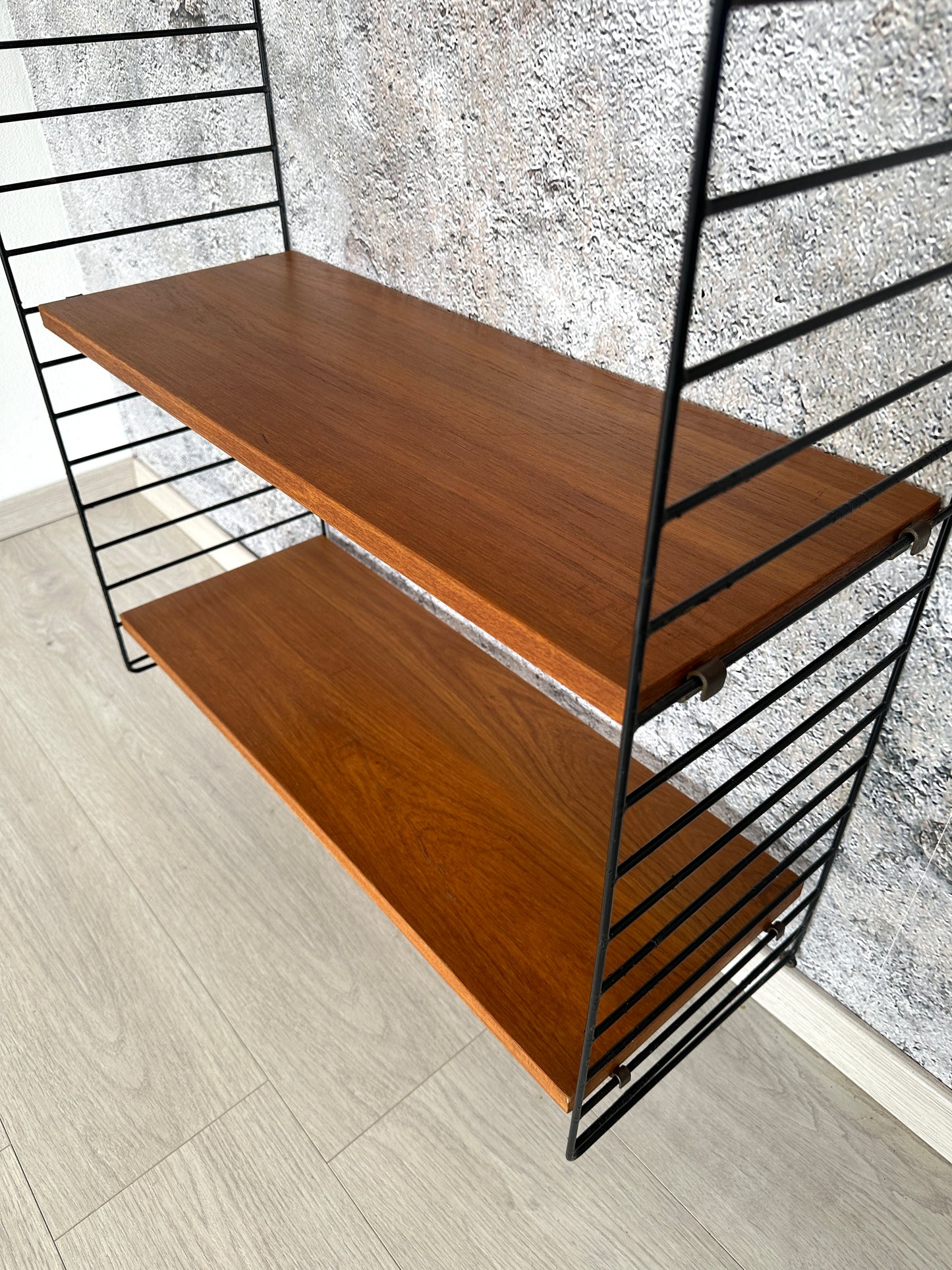 String Regal / Regalsystem / Leiterregal Teak, 60er