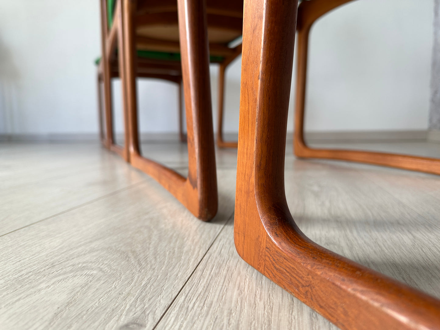 4er Set Dänische Teak Esszimmer-Stühle Vamdrup, 60er 70er