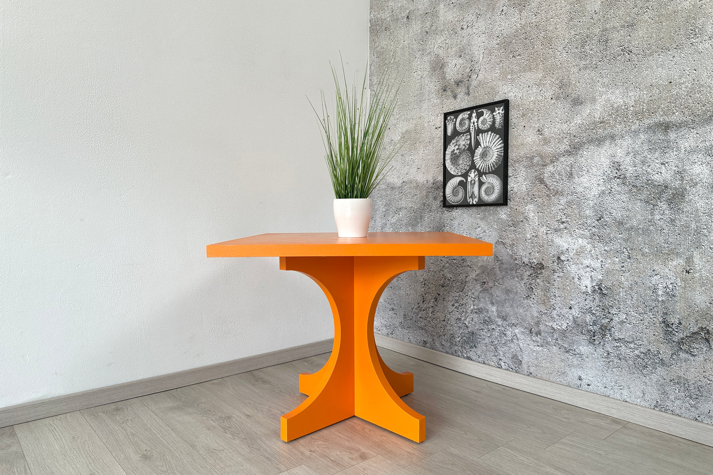 Oranger Couchtisch / Beistelltisch, 1960er 1970er