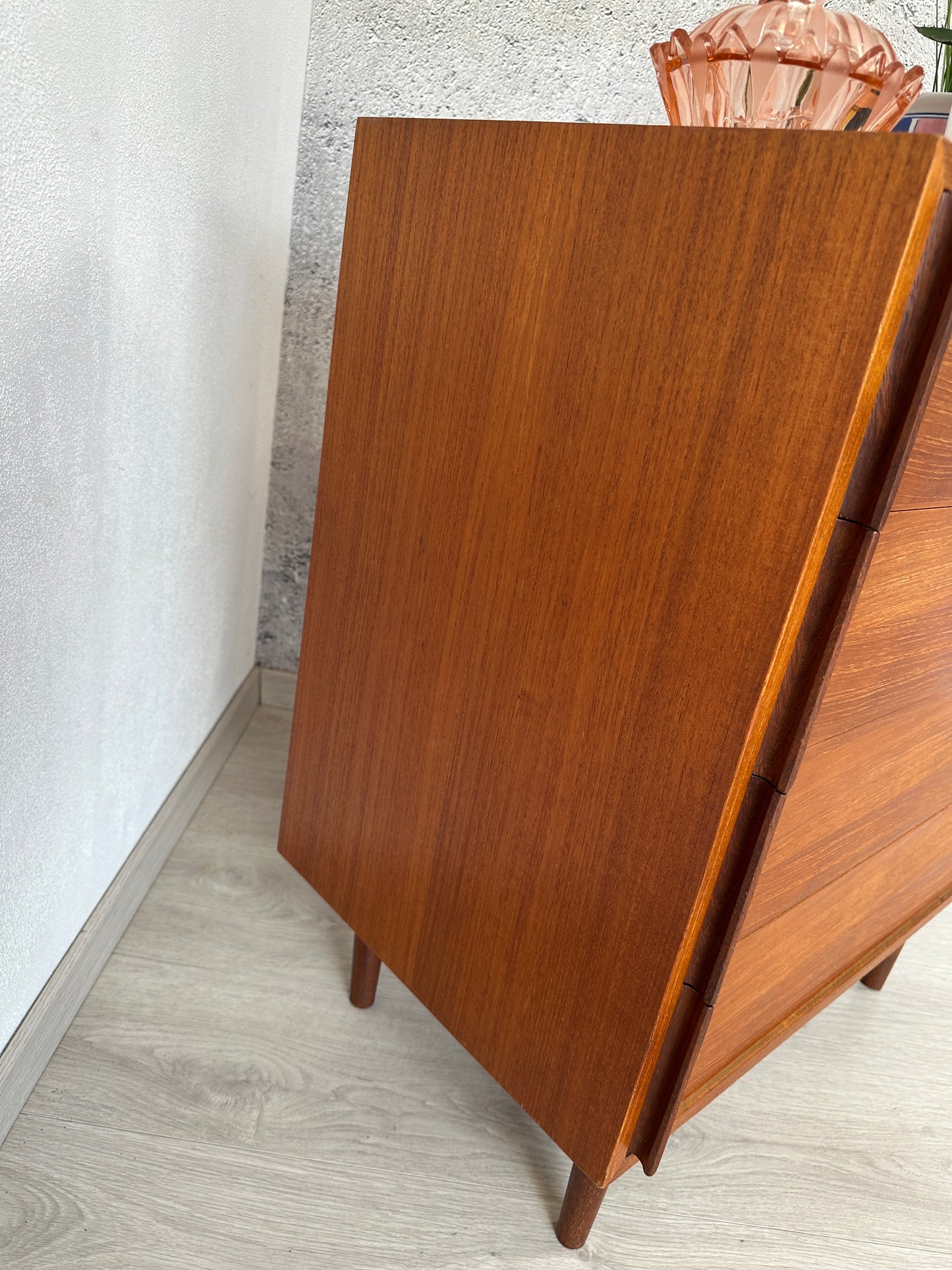 Teak Kommode / Dresser mit 4 Schubladen, 1960er 1970er