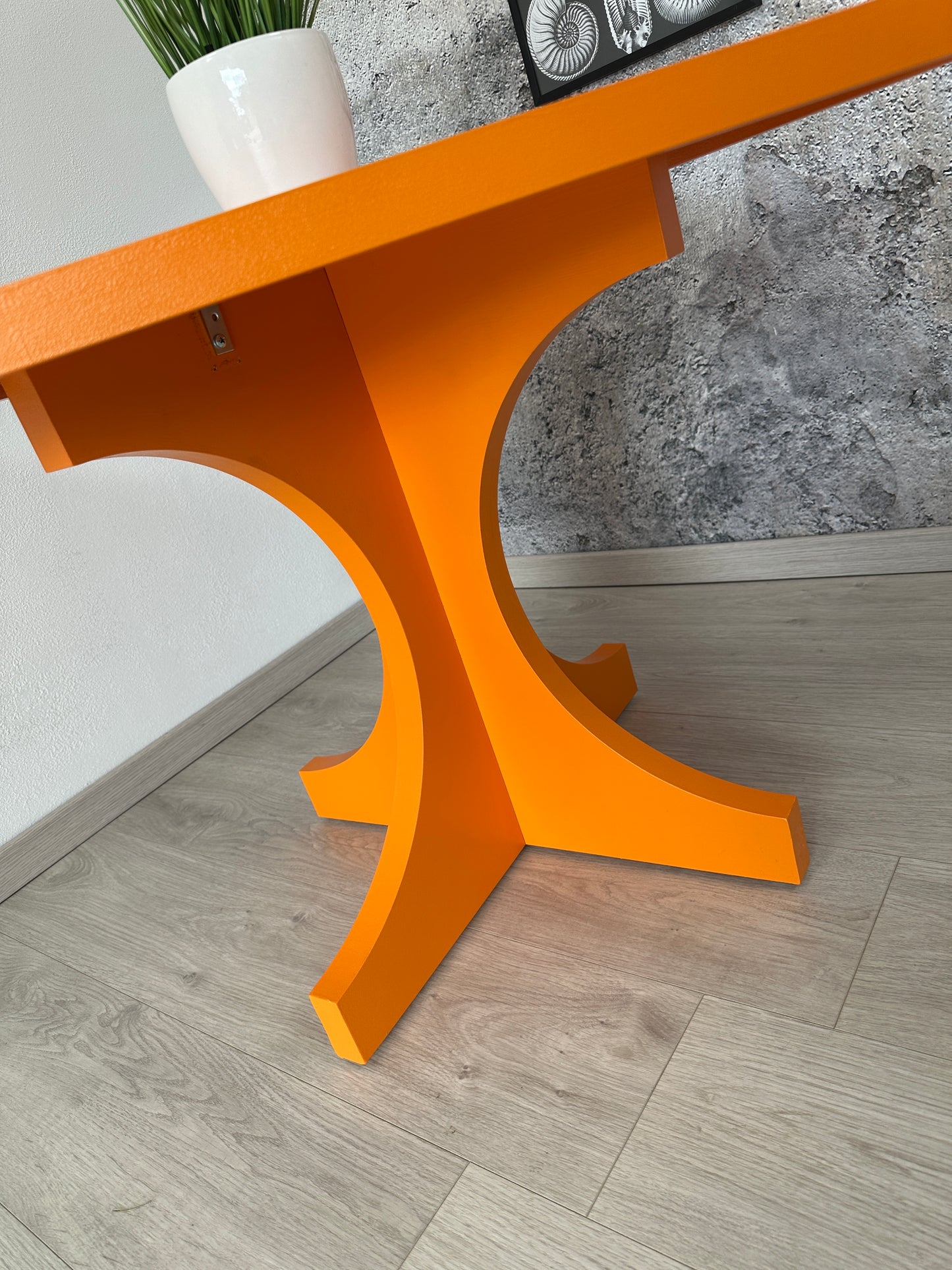 Oranger Couchtisch / Beistelltisch, 1960er 1970er