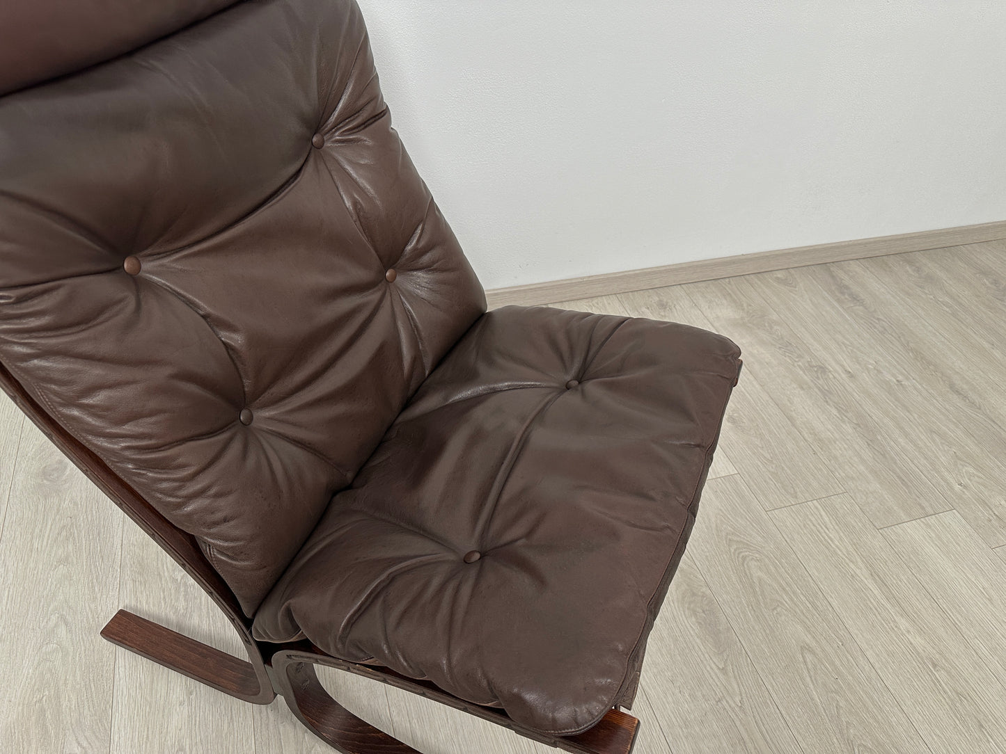 Lounge Sessel by Ingmar Relling für Westnofa mit Lederauflage, 60er 70er