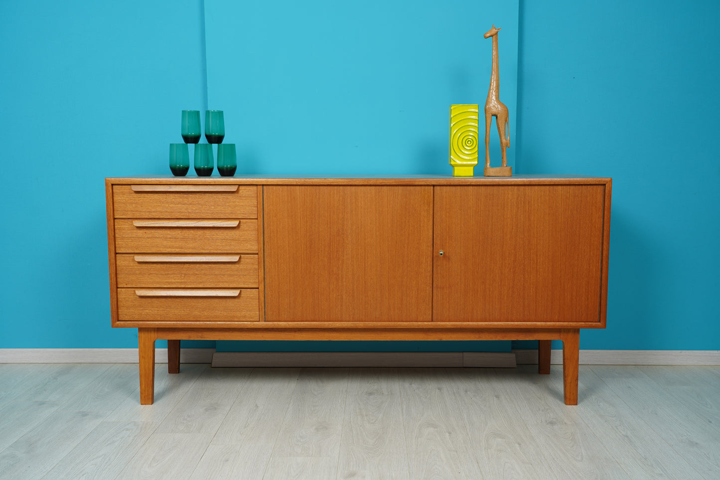 Deutsches Teak Sideboard WK-Möbel 165cm, 60er