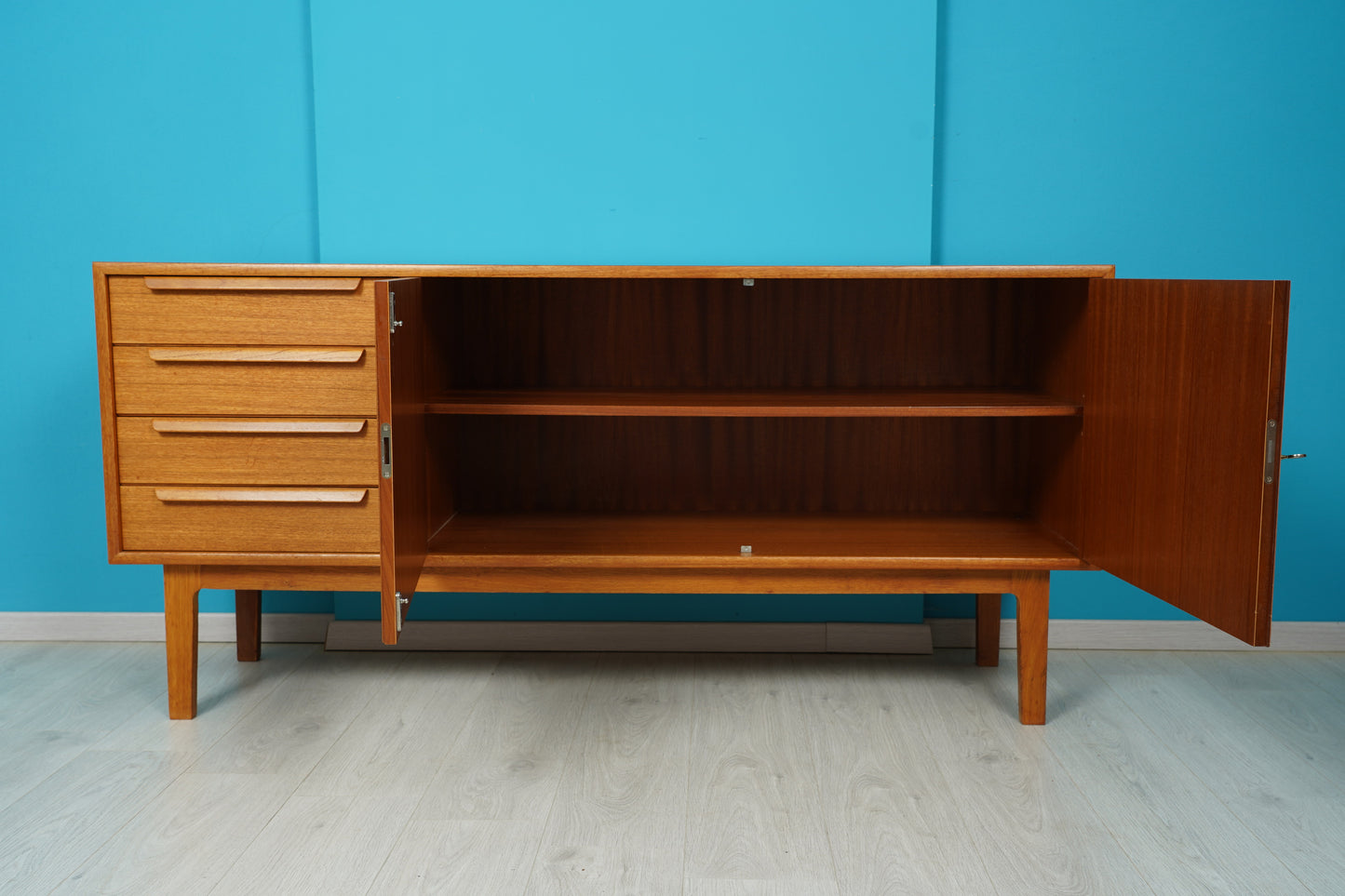 Deutsches Teak Sideboard WK-Möbel 165cm, 60er