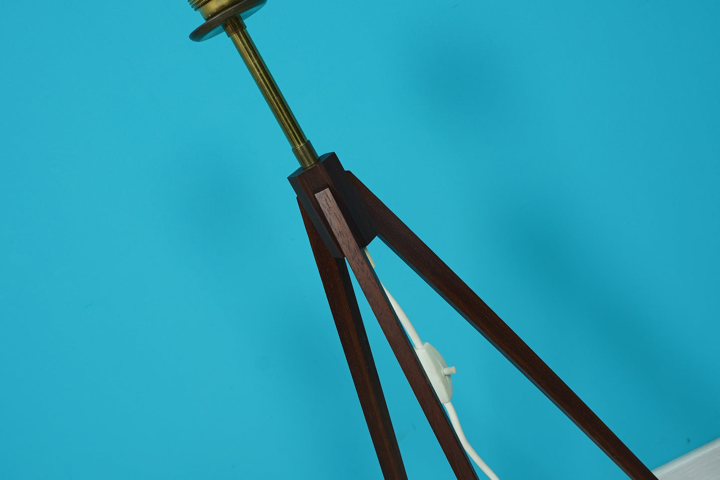Midcentury Teak Tripod Stehlampe von Aro Leuchten, 60er 70er
