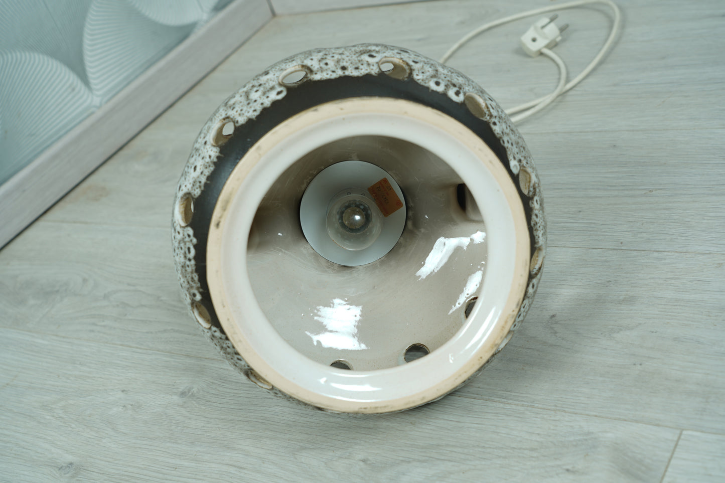 Fat Lava Keramik Tischlampe von Hustadt Leuchten, 70er